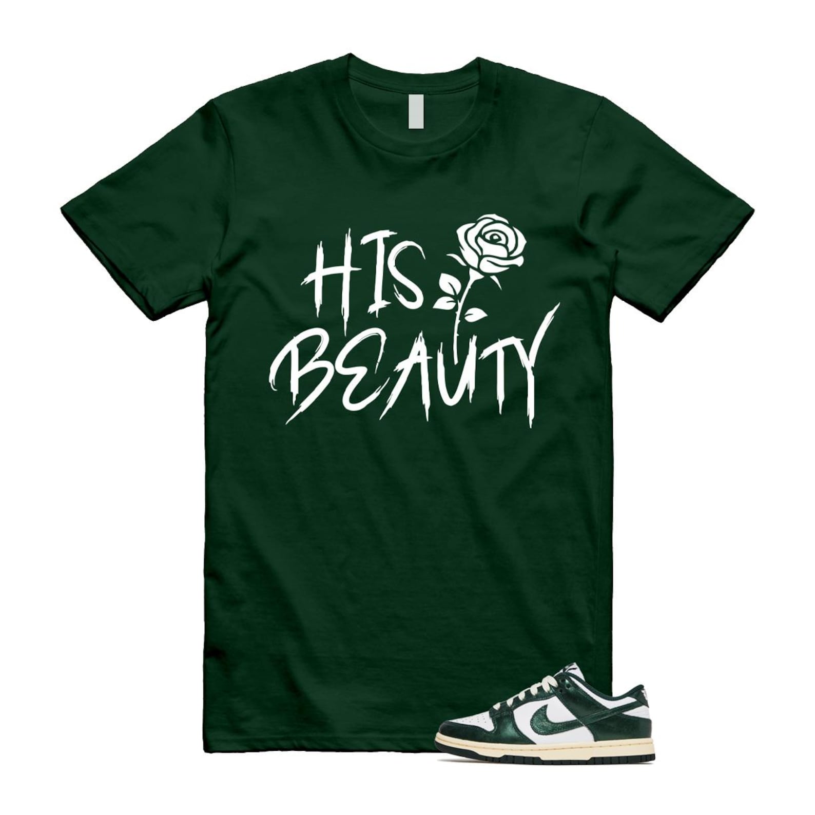 Dunk Vintage Green White Pro Coconut Milk T Shirt Match BEAUTY DV0833-111 T-Shirt, Sneaker Match Tee