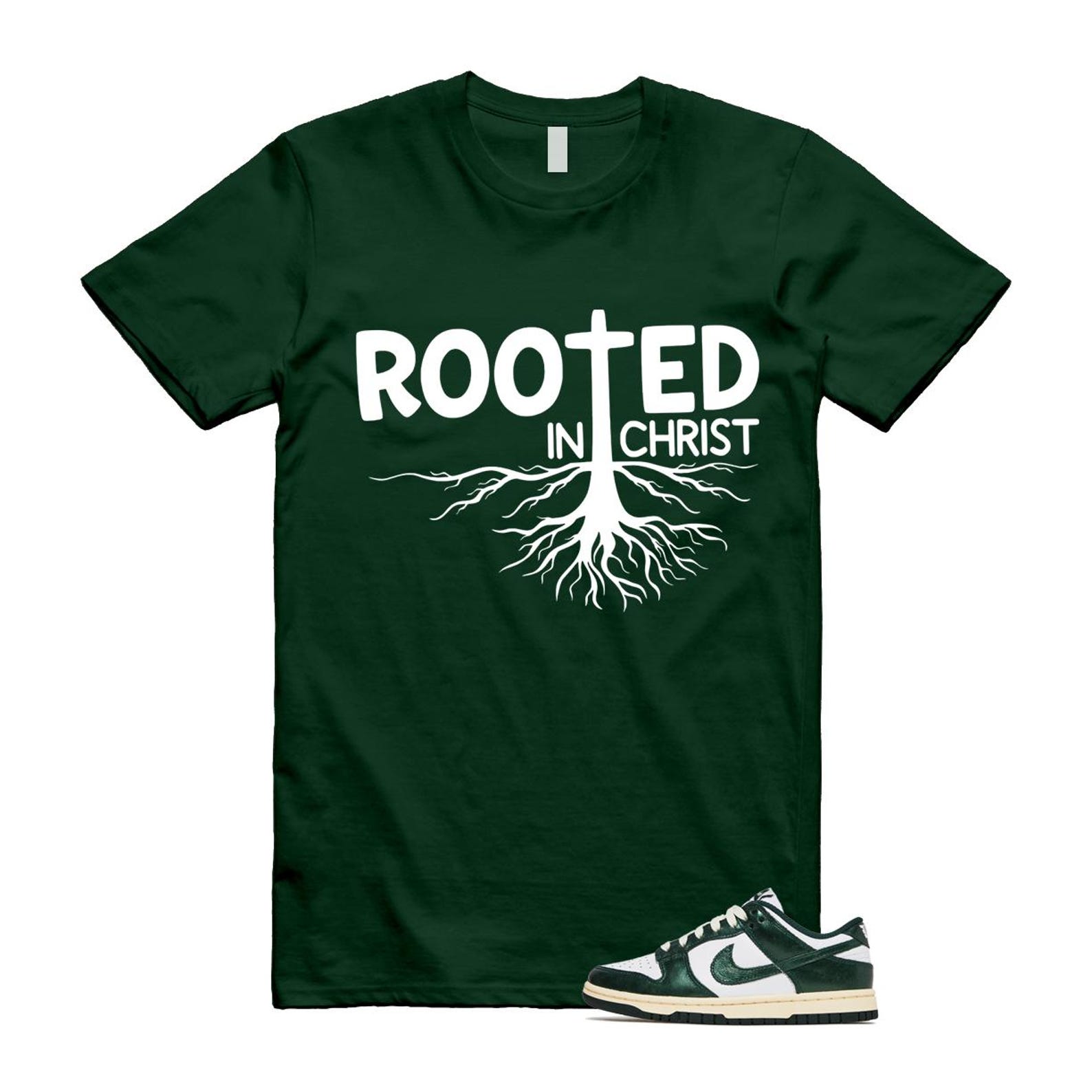 Dunk Vintage Green White Pro Coconut Milk T Shirt Match ROOTED DV0833-111 T-Shirt, Sneaker Match Tee