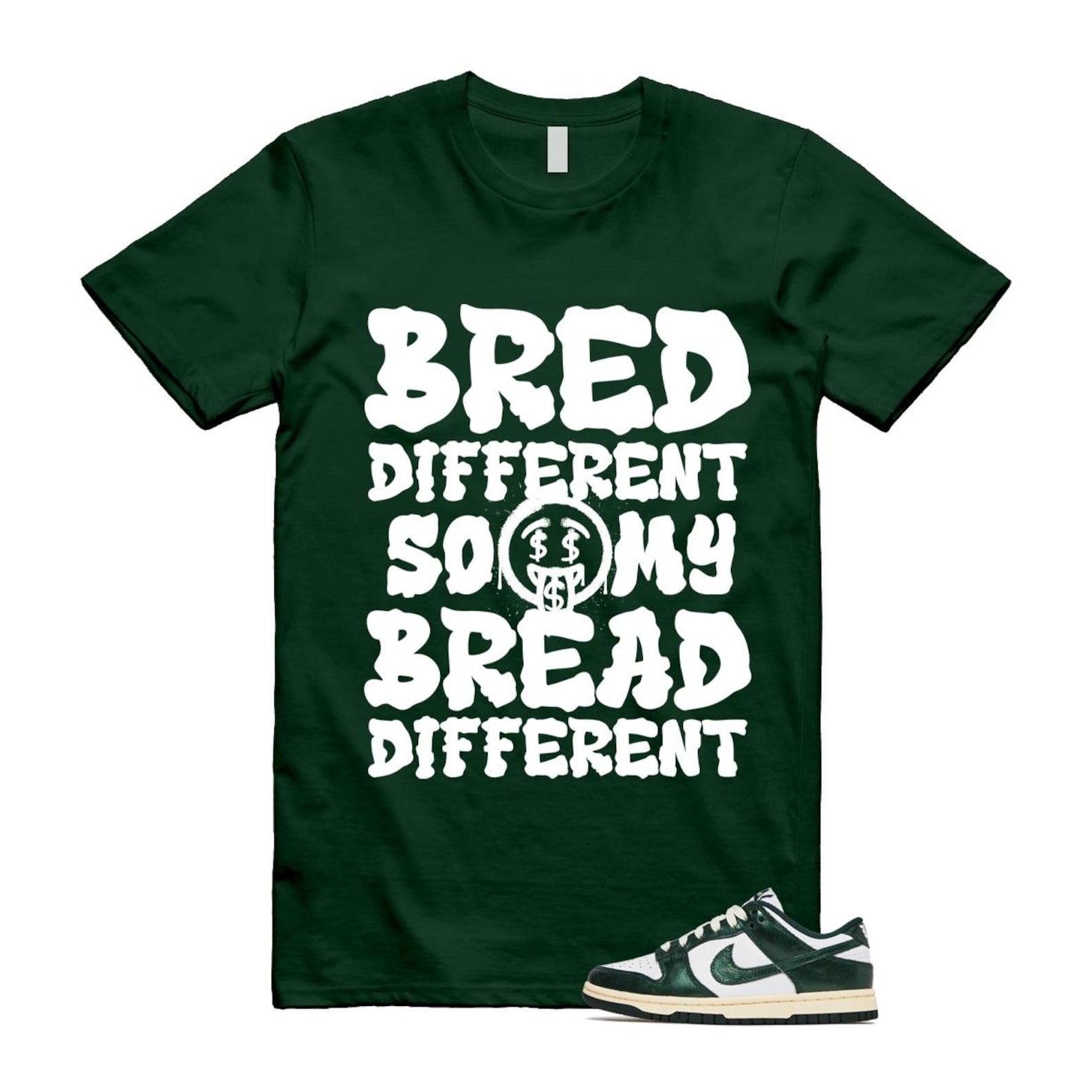 Dunk Vintage Green White Pro Coconut Milk T Shirt Match BDBD DV0833-111 T-Shirt, Sneaker Match Tee