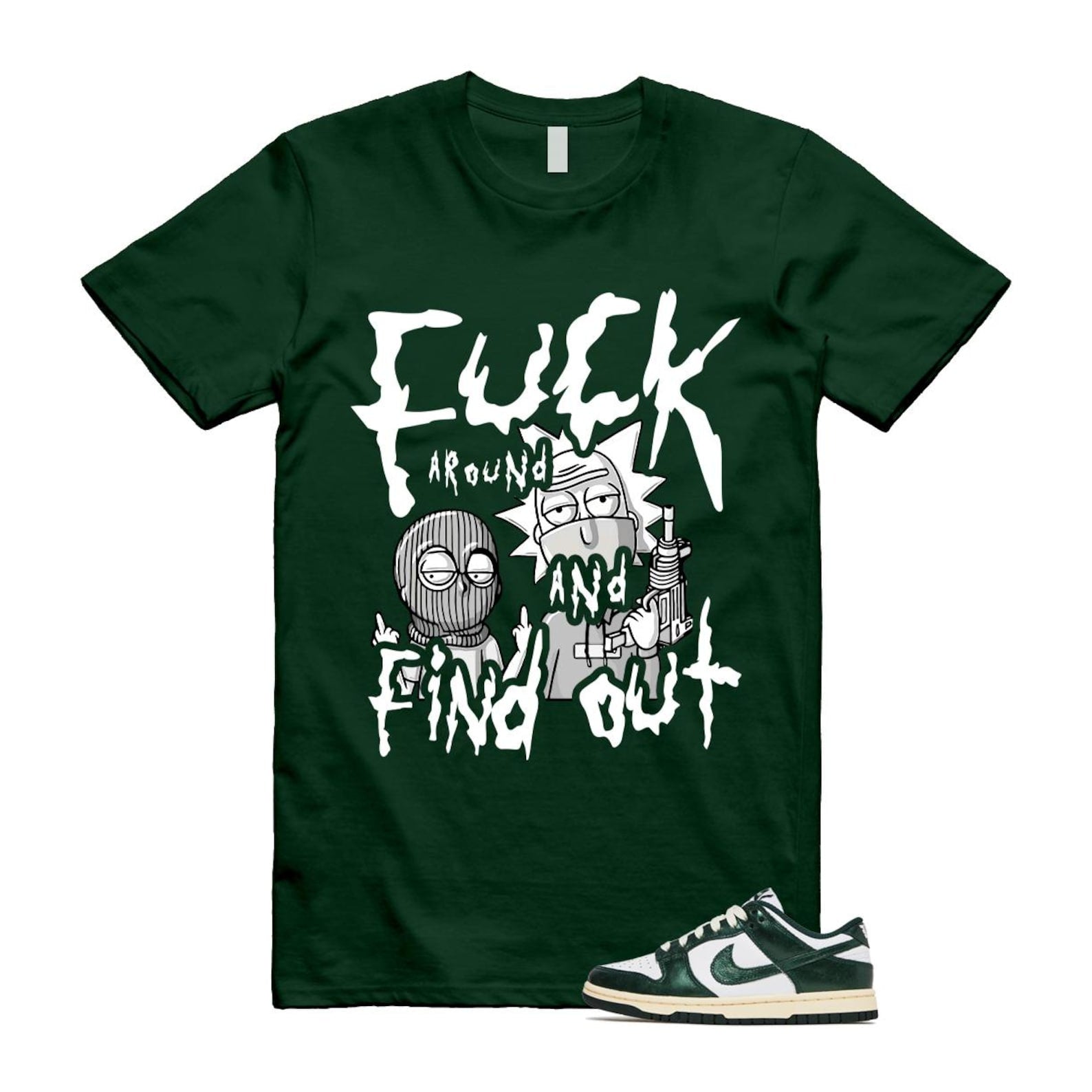Dunk Vintage Green White Pro Coconut Milk T Shirt Match MORTY DV0833-111 T-Shirt, Sneaker Match Tee