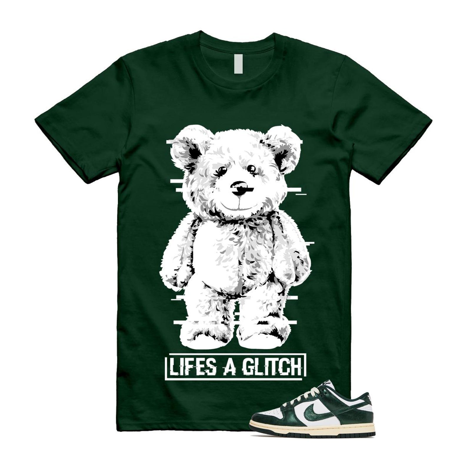 Dunk Vintage Green White Pro Coconut Milk T Shirt Match GLITCH DV0833-111 T-Shirt, Sneaker Match Tee