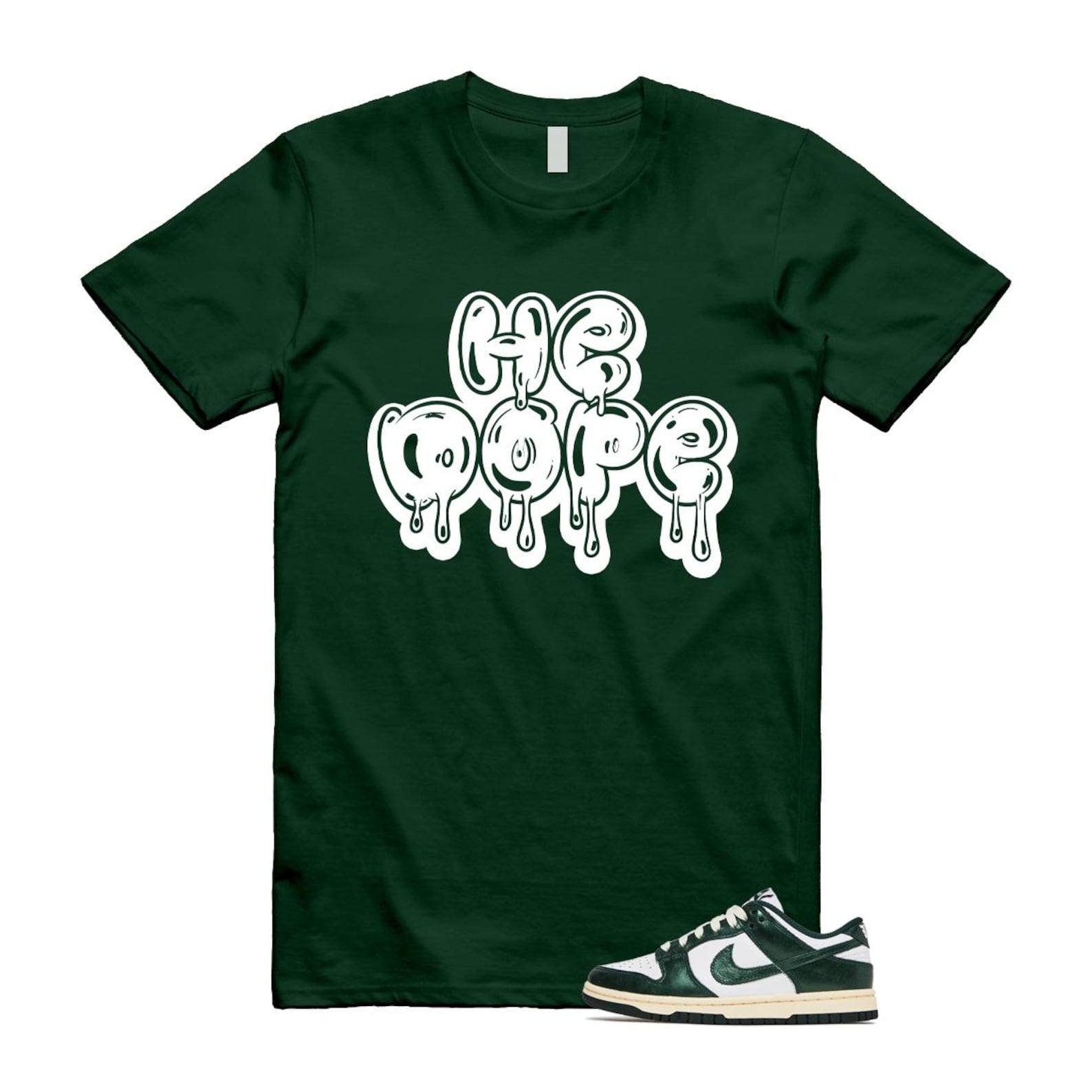 Dunk Vintage Green White Pro Coconut Milk T Shirt Match HE DV0833-111 T-Shirt, Sneaker Match Tee