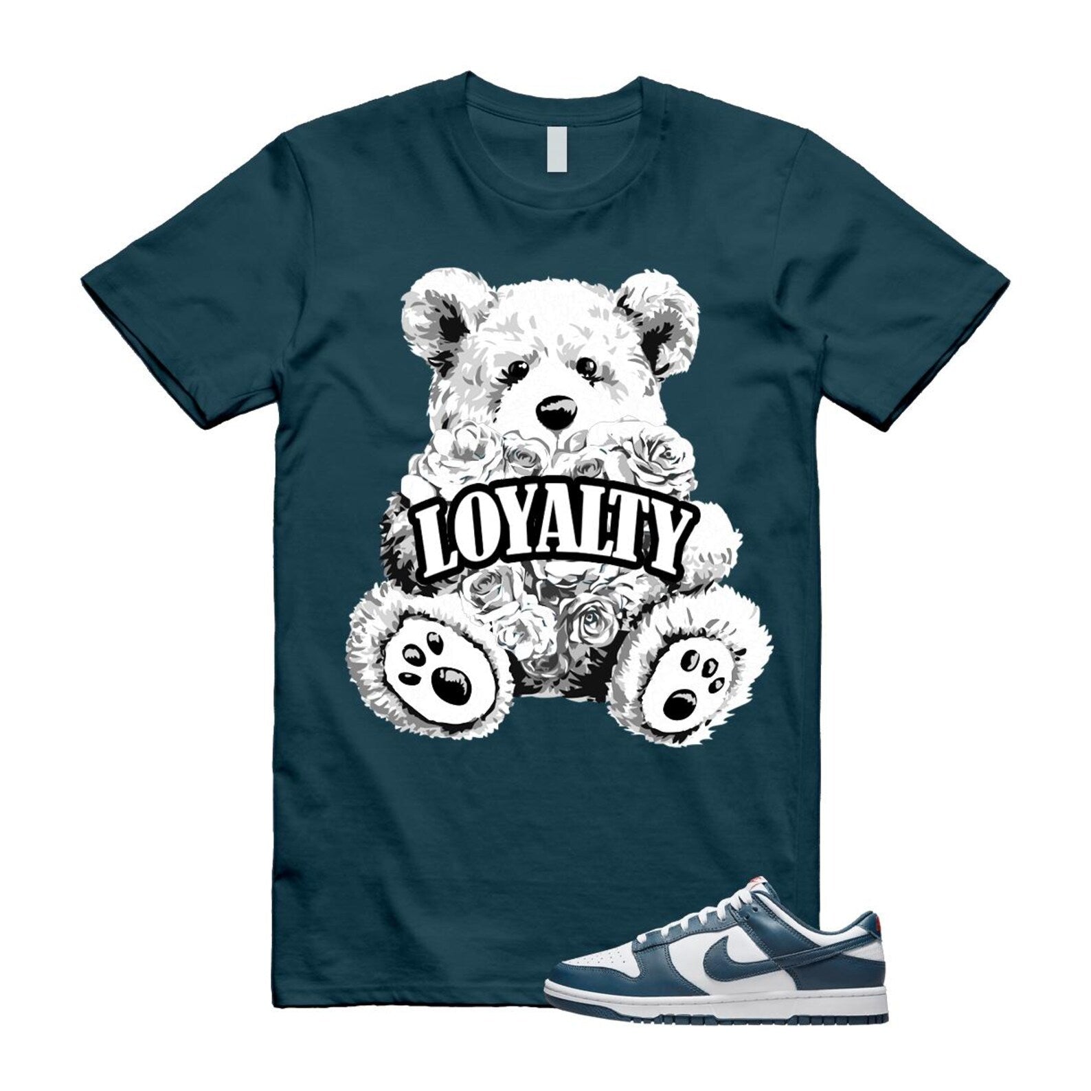 Dunk Valerian Blue White Low T Shirt Match LYLTY DD1391-400 T-Shirt, Sneaker Match Tee