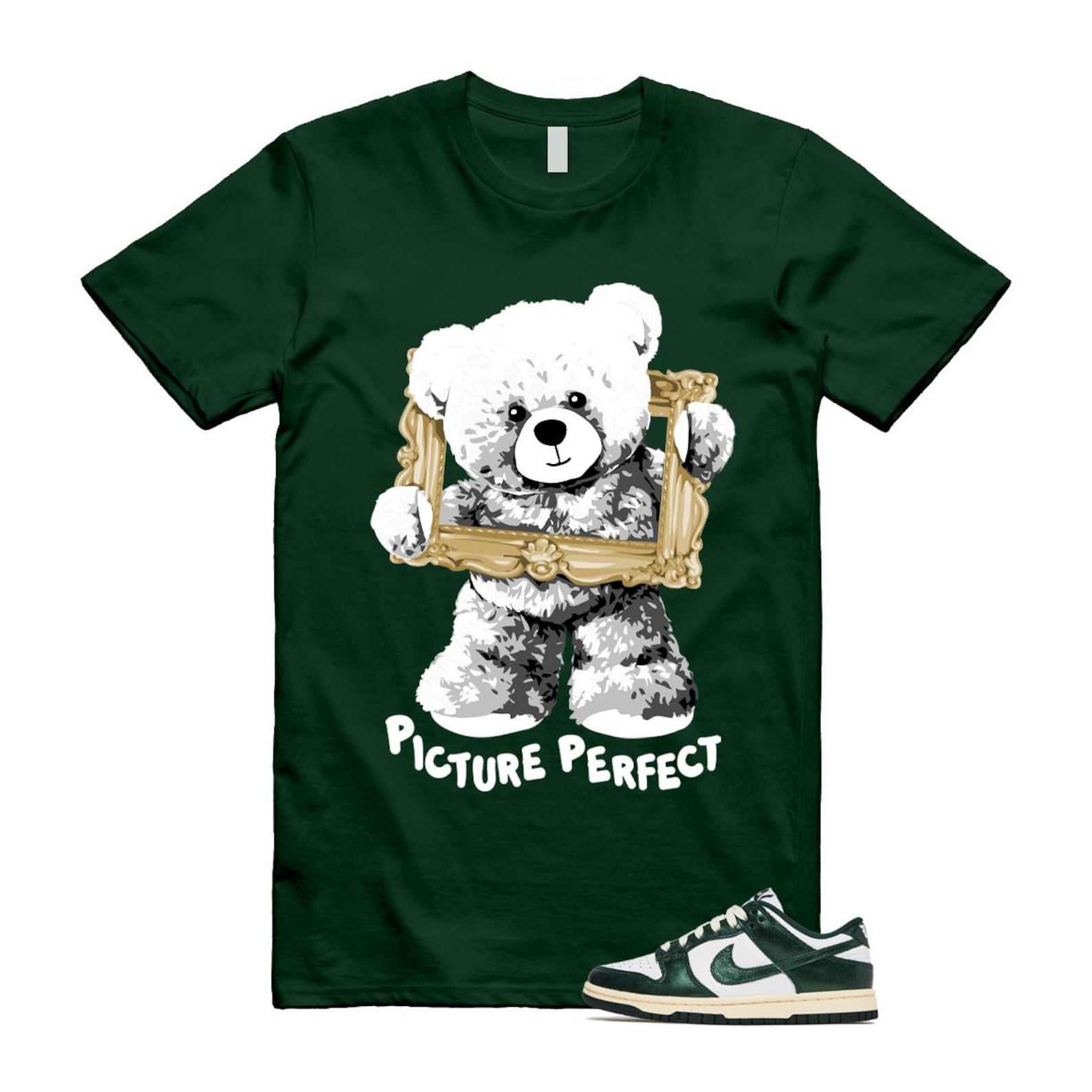 Dunk Vintage Green White Pro Coconut Milk T Shirt Match PIC DV0833-111 T-Shirt, Sneaker Match Tee