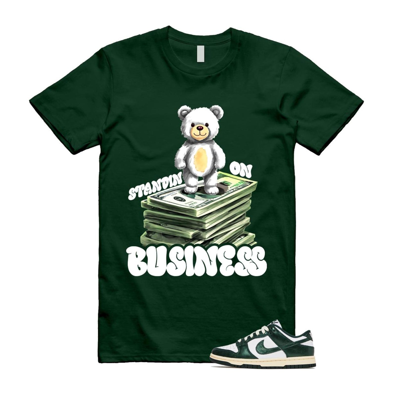 Dunk Vintage Green White Pro Coconut Milk T Shirt Match SB2 DV0833-111 T-Shirt, Sneaker Match Tee