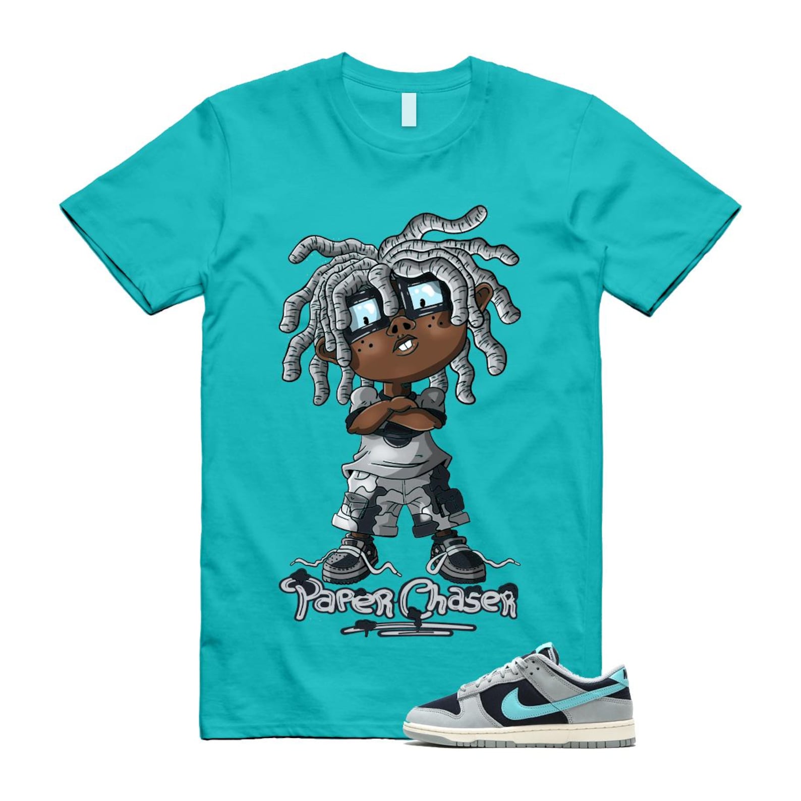 Dunk Green Frost Light Pumice Dark Obsidian Coconut Milk Low Retro Premium T Shirt Match CHUCKY FB8895-001 T-Shirt, Sneaker Match Tee