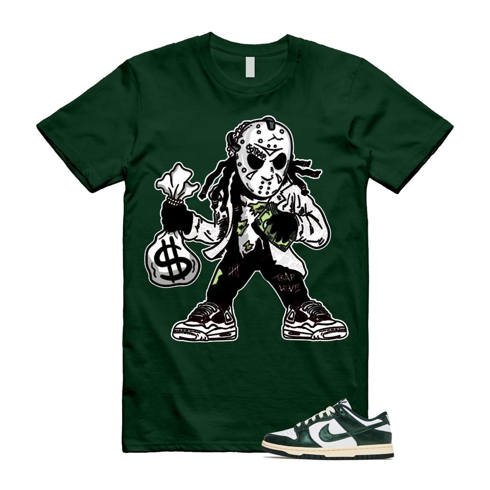 Dunk Vintage Green White Pro Coconut Milk T Shirt Match JASON DV0833-111 T-Shirt, Sneaker Match Tee