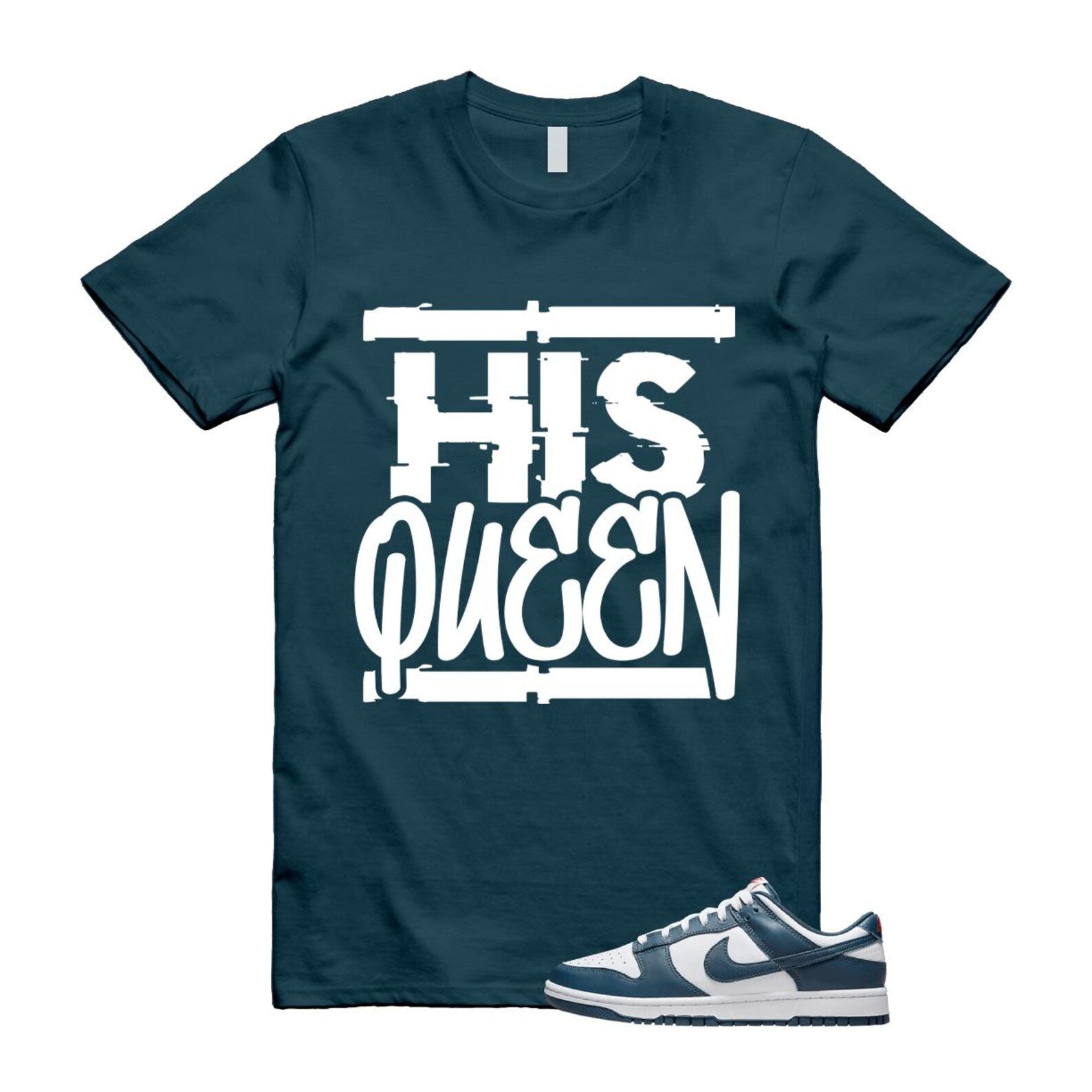 Dunk Valerian Blue White Low T Shirt Match HQ DD1391-400 T-Shirt, Sneaker Match Tee