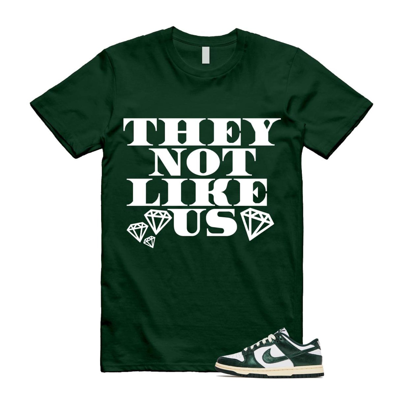 Dunk Vintage Green White Pro Coconut Milk T Shirt Match US2 DV0833-111 T-Shirt, Sneaker Match Tee