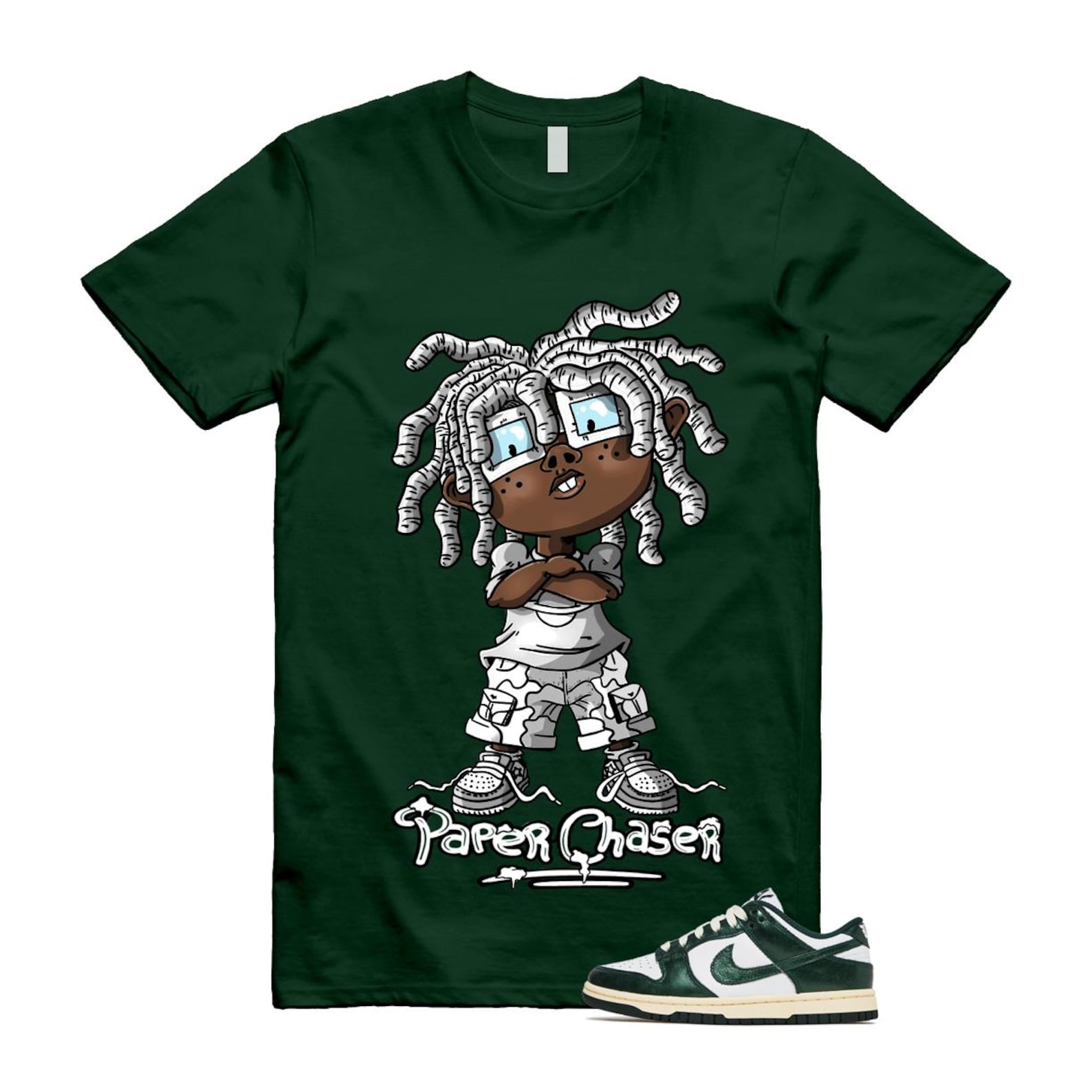 Dunk Vintage Green White Pro Coconut Milk T Shirt Match CHUCKY DV0833-111 T-Shirt, Sneaker Match Tee