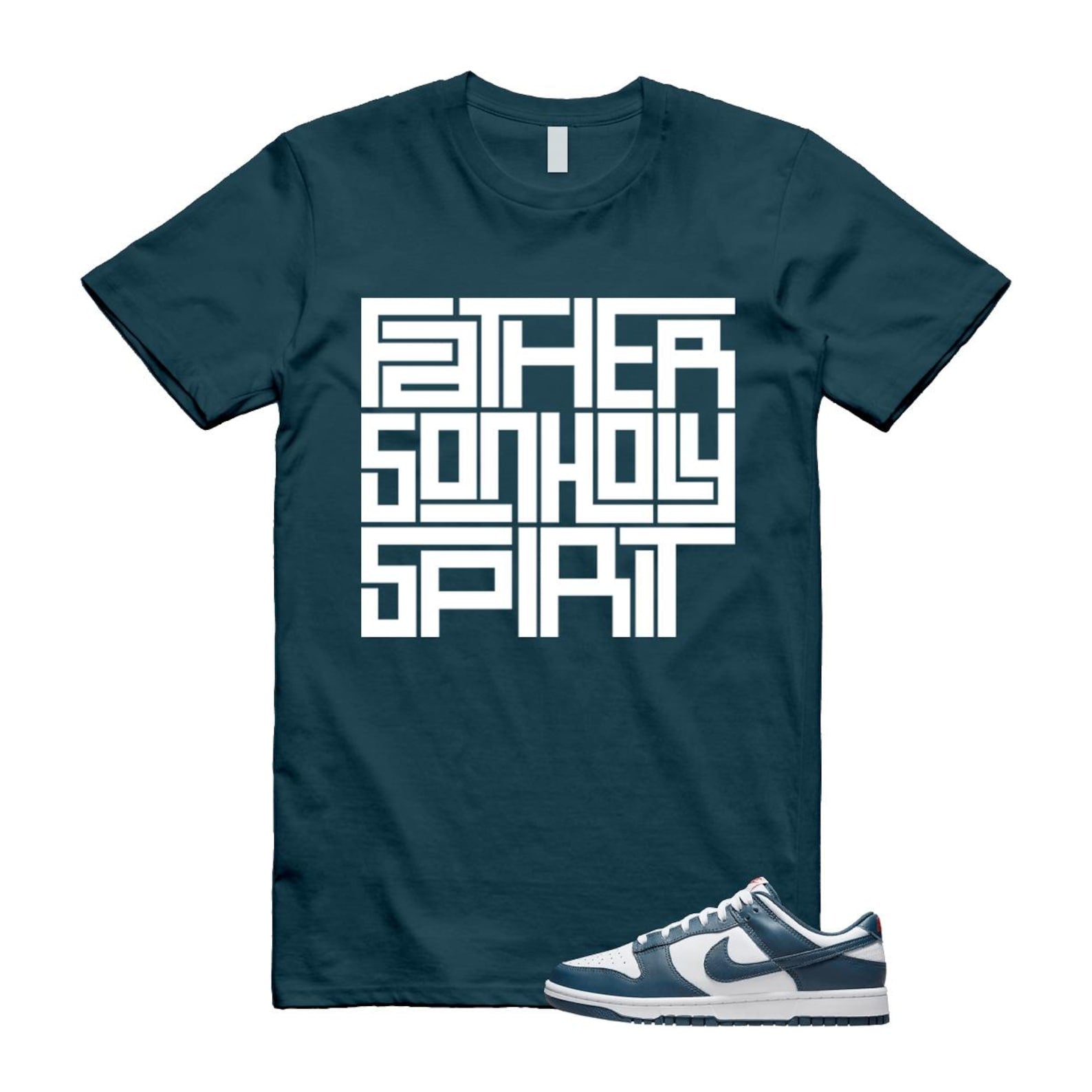 Dunk Valerian Blue White Low T Shirt Match FATHER DD1391-400 T-Shirt, Sneaker Match Tee