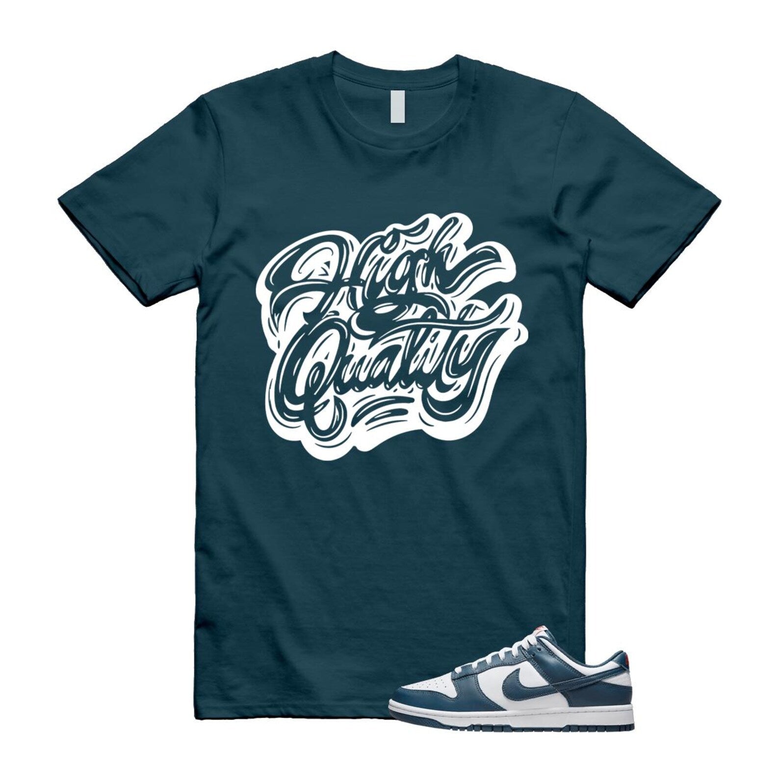 Dunk Valerian Blue White Low T Shirt Match HIGH DD1391-400 T-Shirt, Sneaker Match Tee