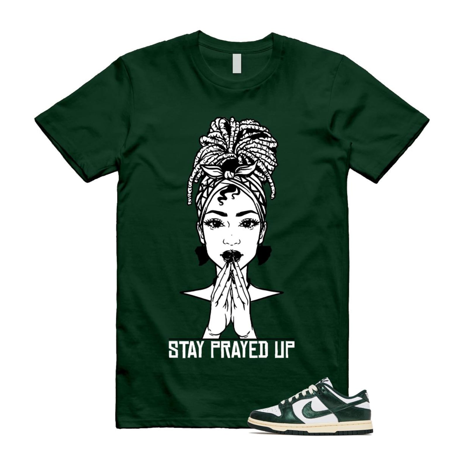 Dunk Vintage Green White Pro Coconut Milk T Shirt Match PRAY DV0833-111 T-Shirt, Sneaker Match Tee