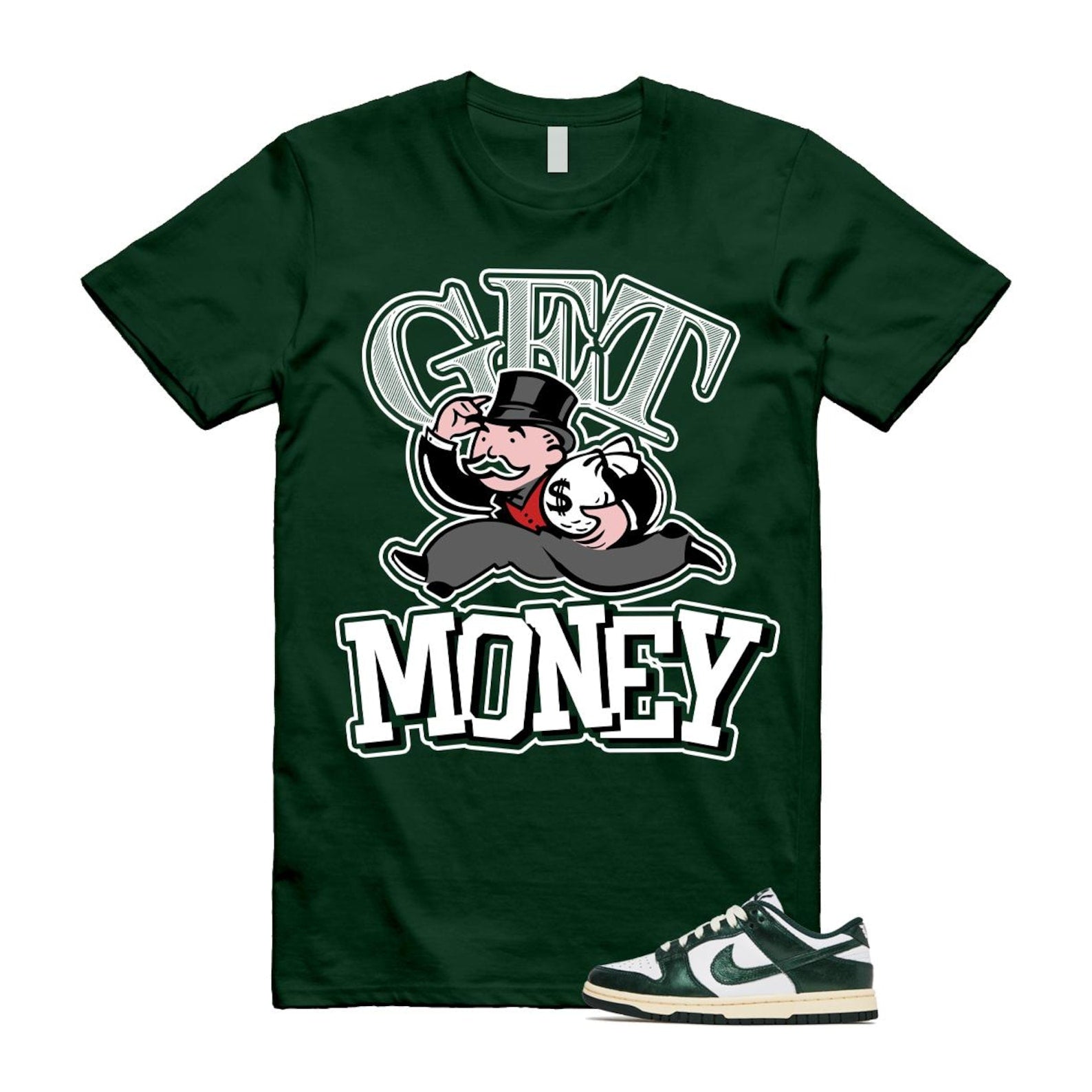 Dunk Vintage Green White Pro Coconut Milk T Shirt Match GM DV0833-111 T-Shirt, Sneaker Match Tee