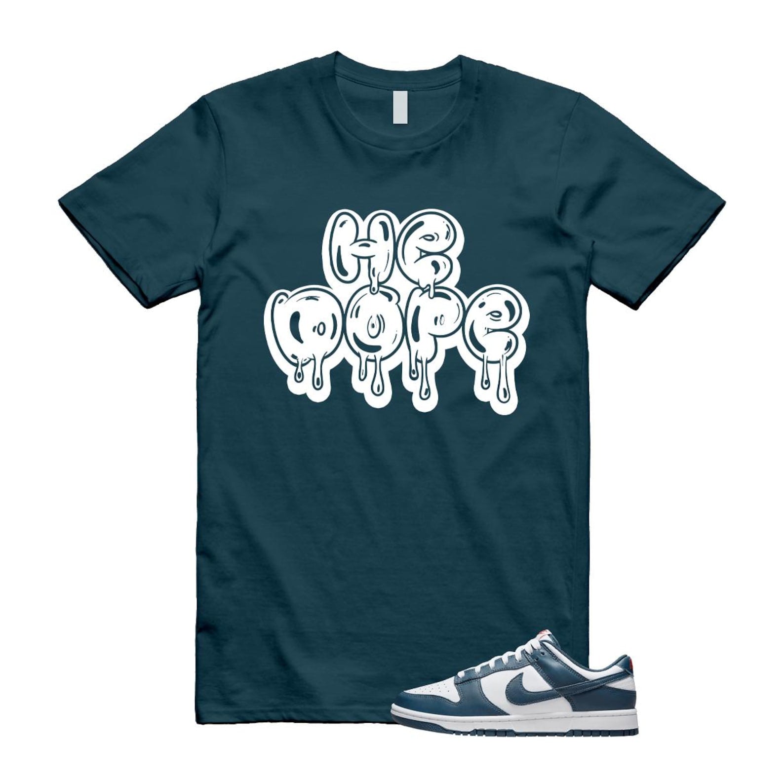 Dunk Valerian Blue White Low T Shirt Match HE DD1391-400 T-Shirt, Sneaker Match Tee