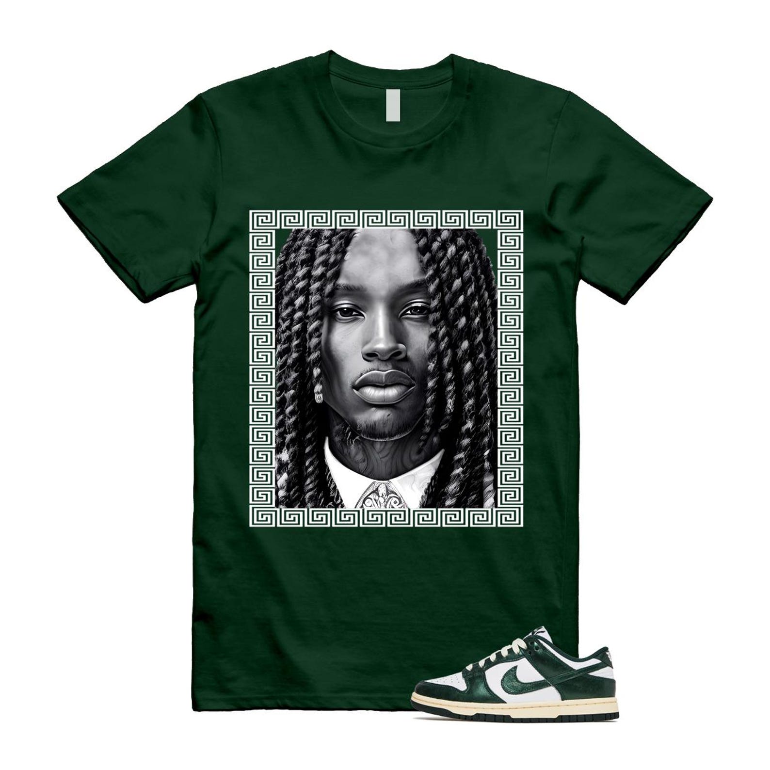 Dunk Vintage Green White Pro Coconut Milk T Shirt Match VON DV0833-111 T-Shirt, Sneaker Match Tee