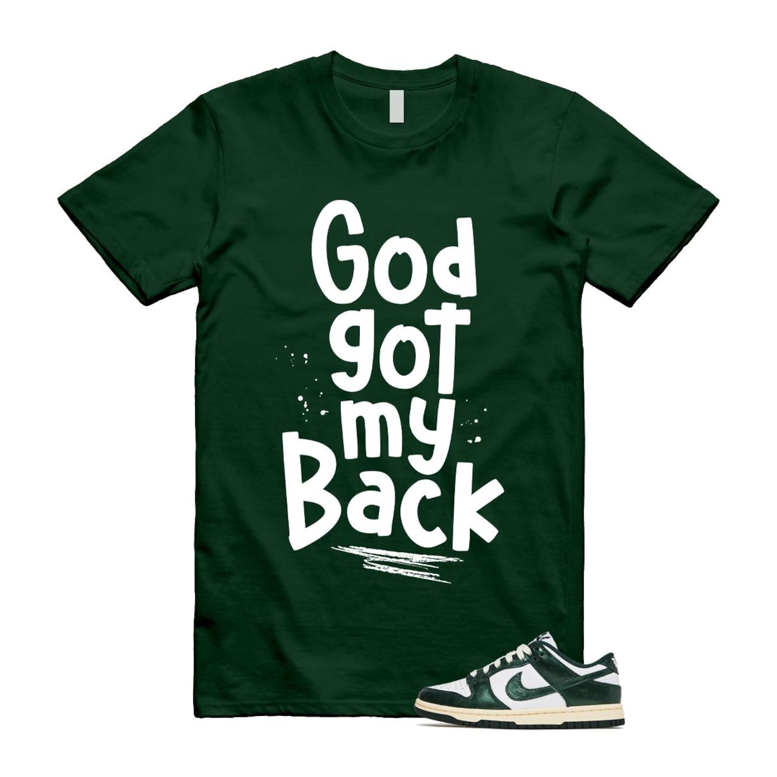 Dunk Vintage Green White Pro Coconut Milk T Shirt Match GOD DV0833-111 T-Shirt, Sneaker Match Tee