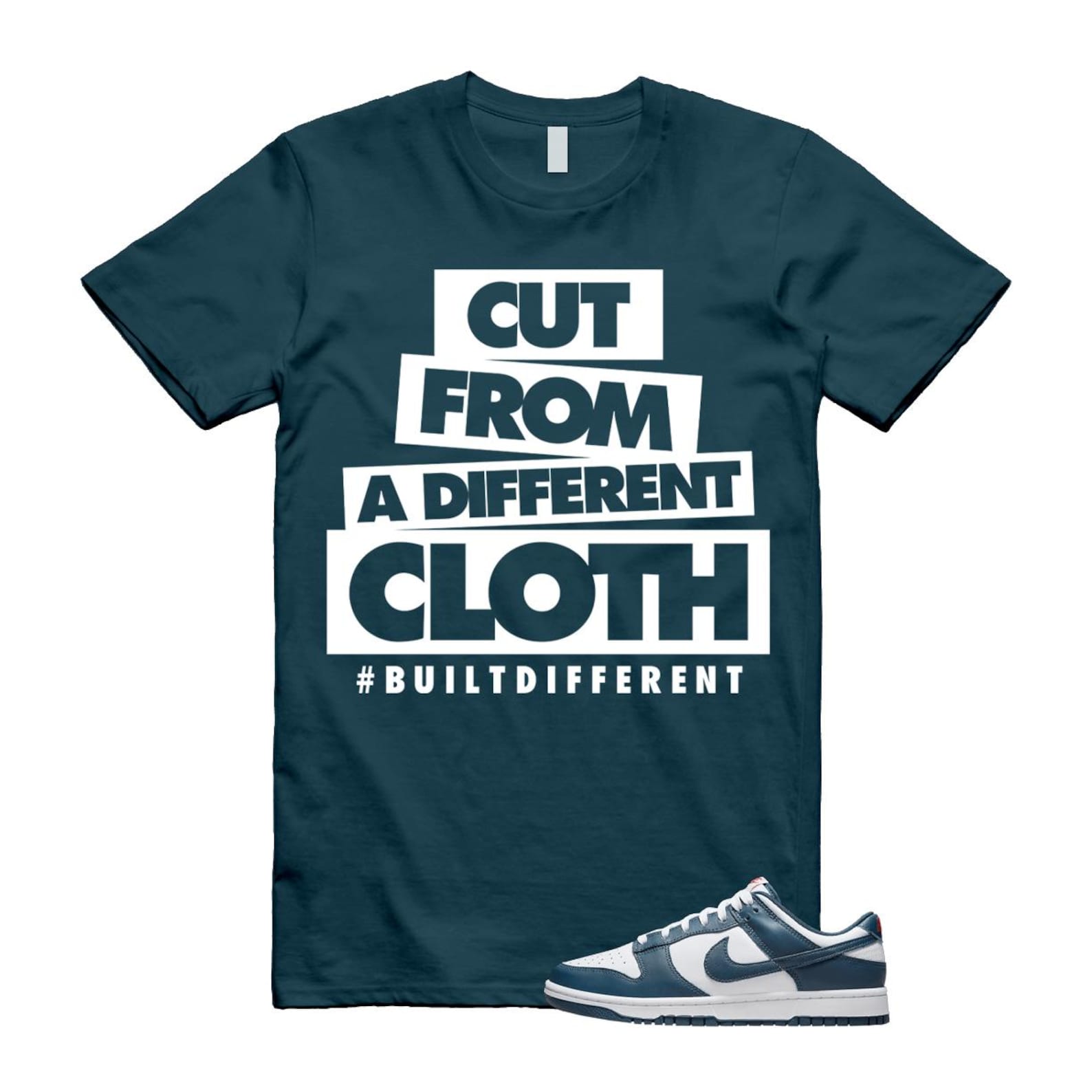 Dunk Valerian Blue White Low T Shirt Match CLOTH DD1391-400 T-Shirt, Sneaker Match Tee