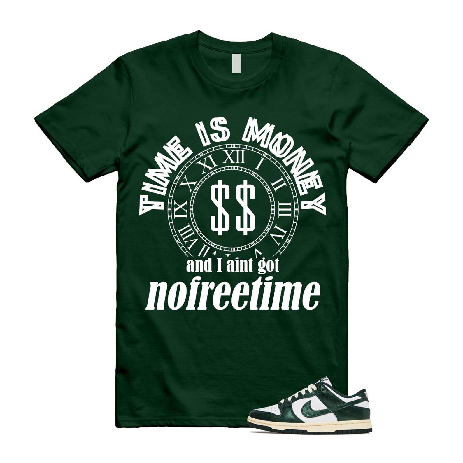 Dunk Vintage Green White Pro Coconut Milk T Shirt Match FREE TIME DV0833-111 T-Shirt, Sneaker Match Tee