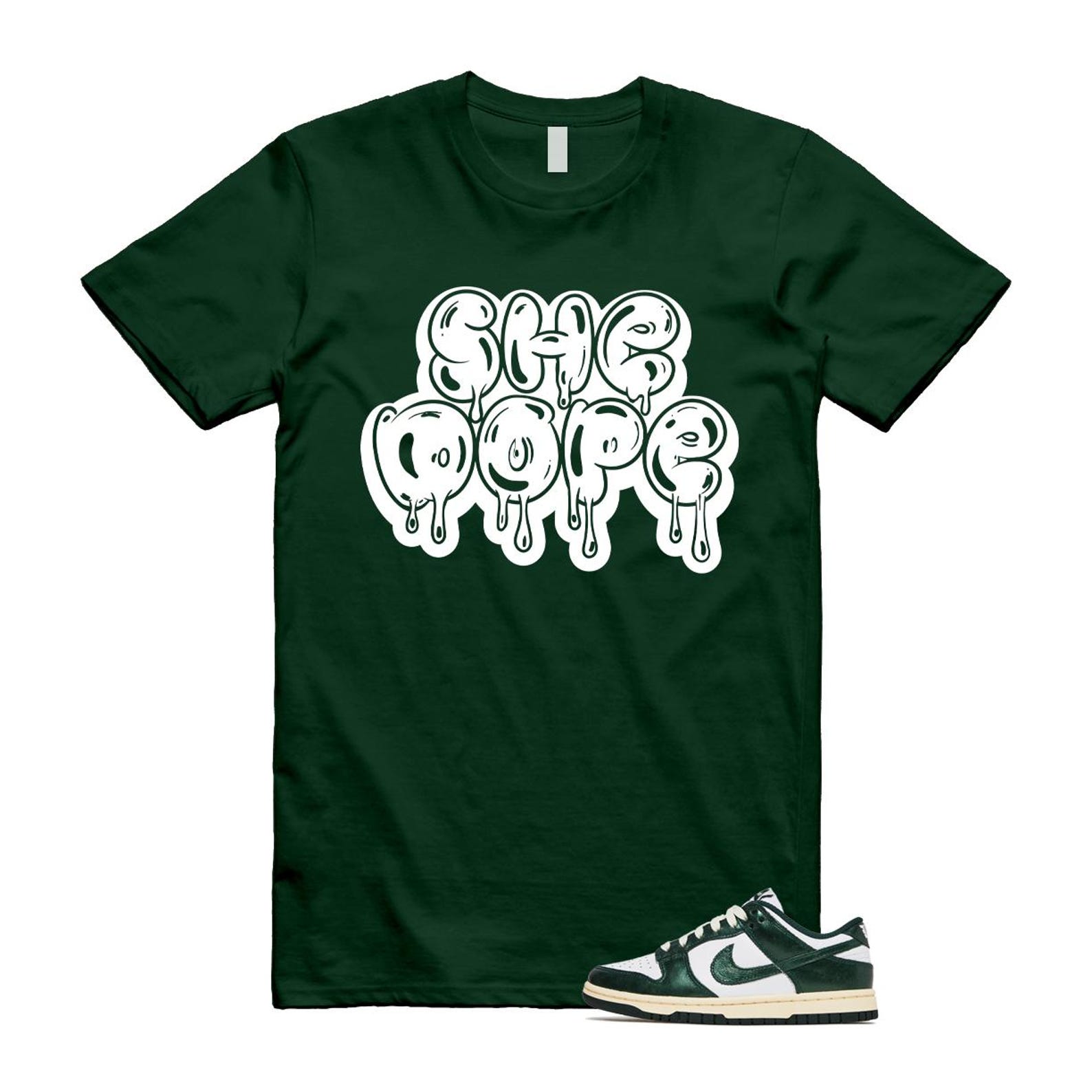 Dunk Vintage Green White Pro Coconut Milk T Shirt Match SHE DV0833-111 T-Shirt, Sneaker Match Tee