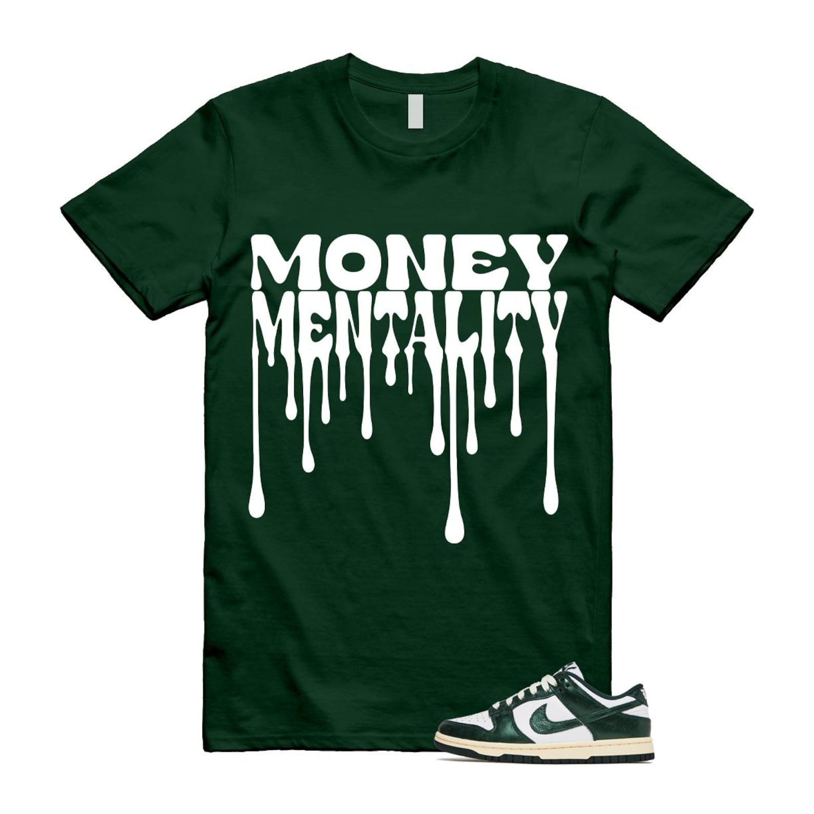 Dunk Vintage Green White Pro Coconut Milk T Shirt Match MENTALITY DV0833-111 T-Shirt, Sneaker Match Tee