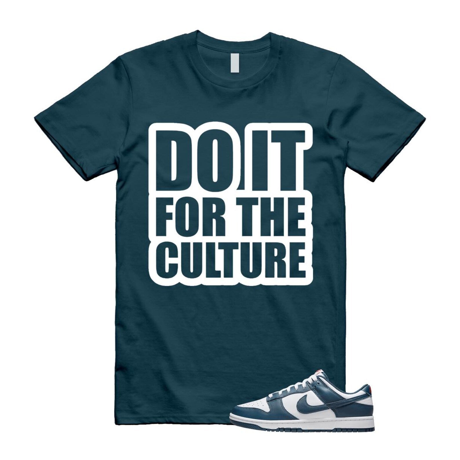 Dunk Valerian Blue White Low T Shirt Match DO IT FOR THE CULTURE DD1391-400 T-Shirt, Sneaker Match Tee