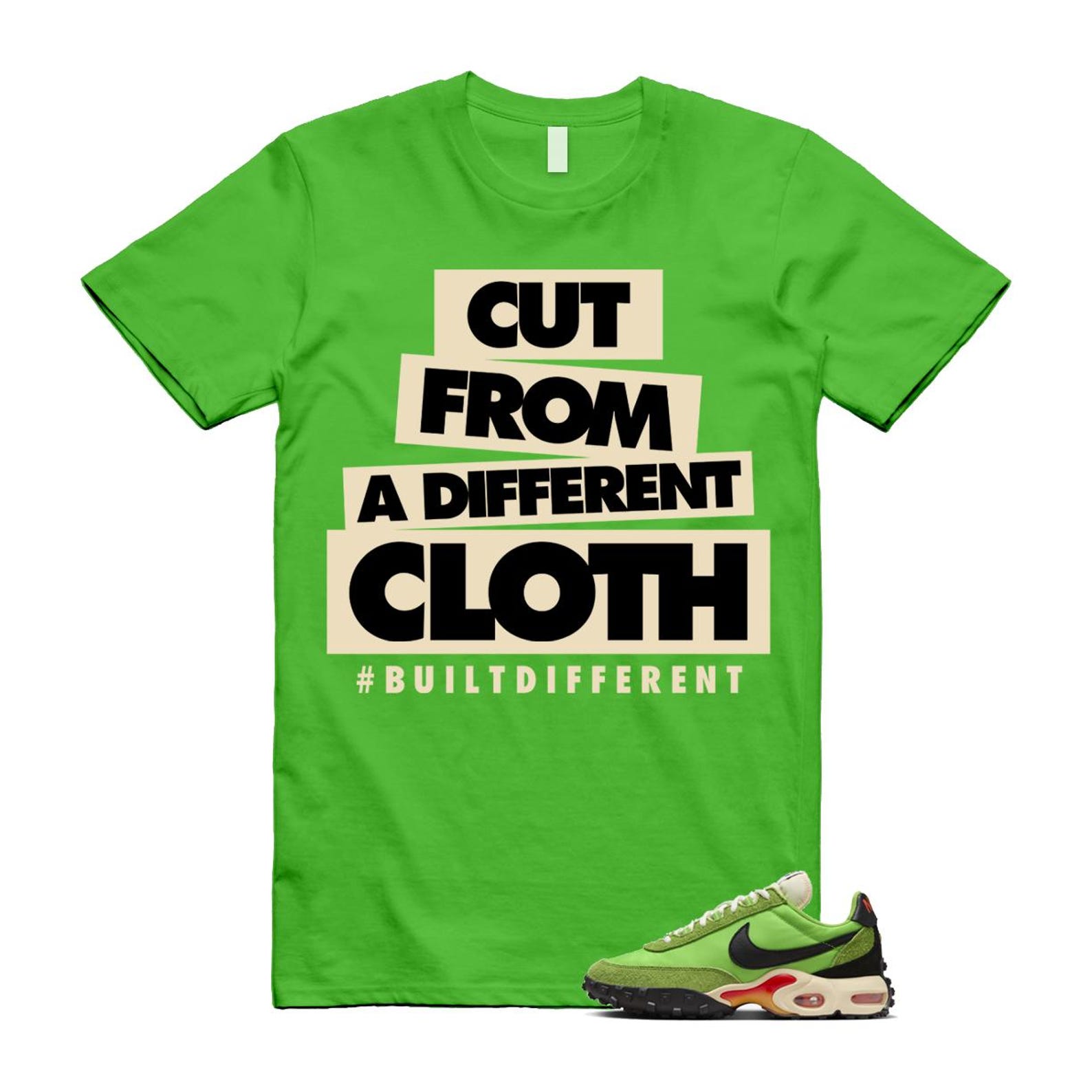 Air Max Waffle Green Racer Action Altitude Black Orange T Shirt Match CLOTH FV6946-301 T-Shirt, Sneaker Match Tee