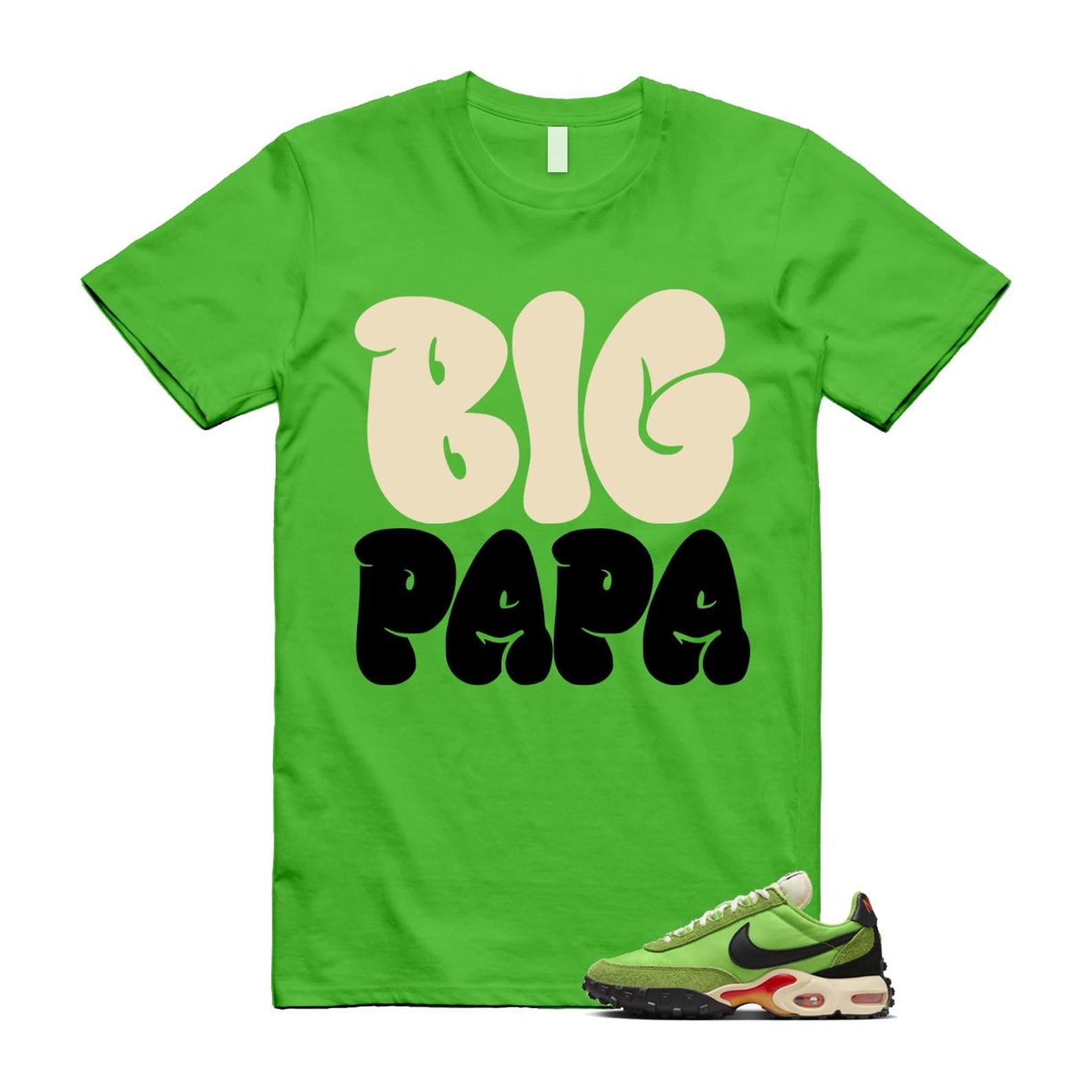 Air Max Waffle Green Racer Action Altitude Black Orange T Shirt Match PAPA FV6946-301 T-Shirt, Sneaker Match Tee