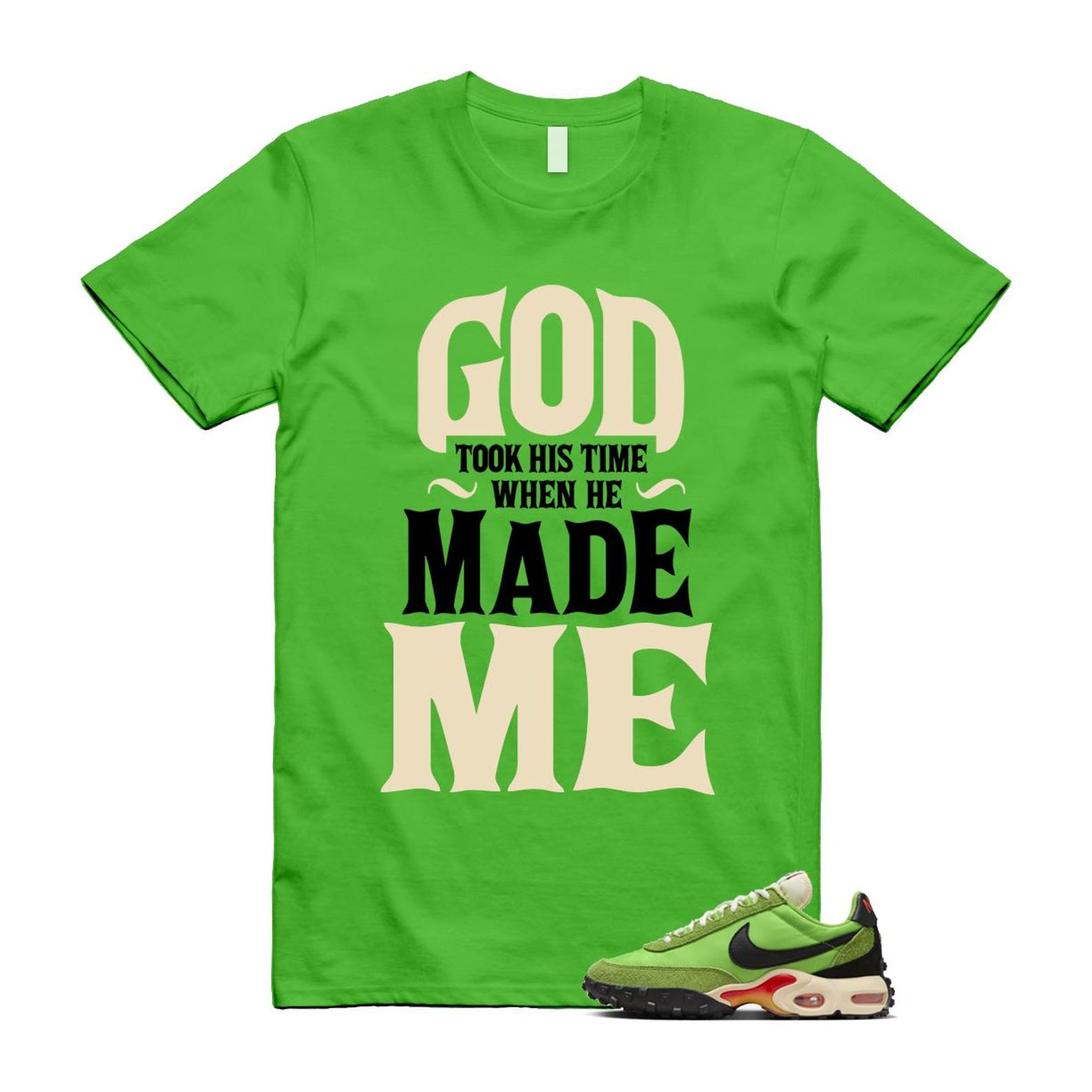 Air Max Waffle Green Racer Action Altitude Black Orange T Shirt Match GTHT FV6946-301 T-Shirt, Sneaker Match Tee