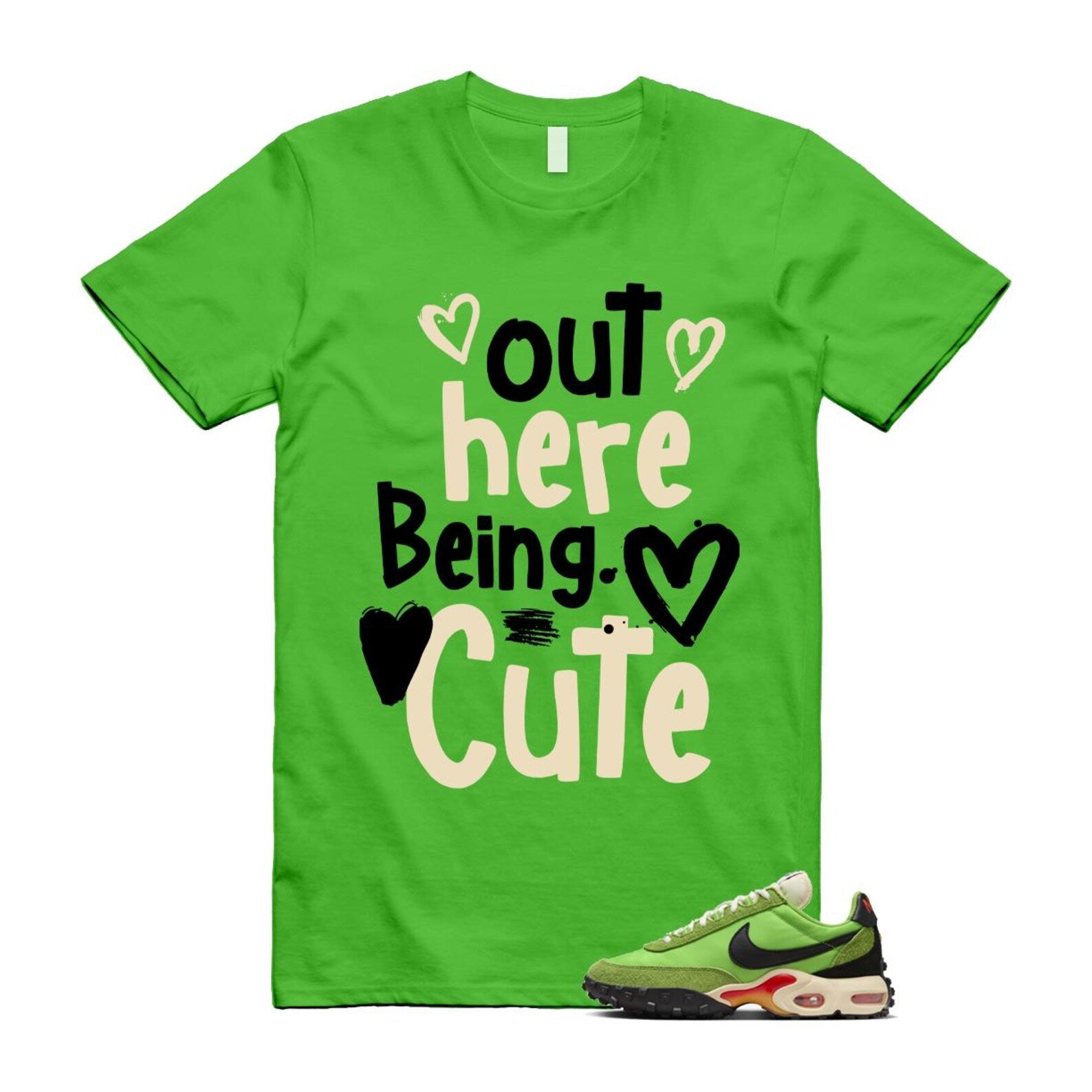 Air Max Waffle Green Racer Action Altitude Black Orange T Shirt Match Out Here Being Cute FV6946-301 T-Shirt, Sneaker Match Tee