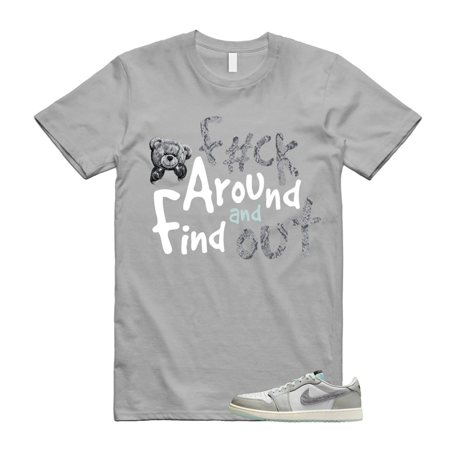 1 Year of the Snake Summit White Photon Dust Barely Green T Shirt Match FCK Around and Find Out HF3144-100 T-Shirt, Sneaker Match Tee