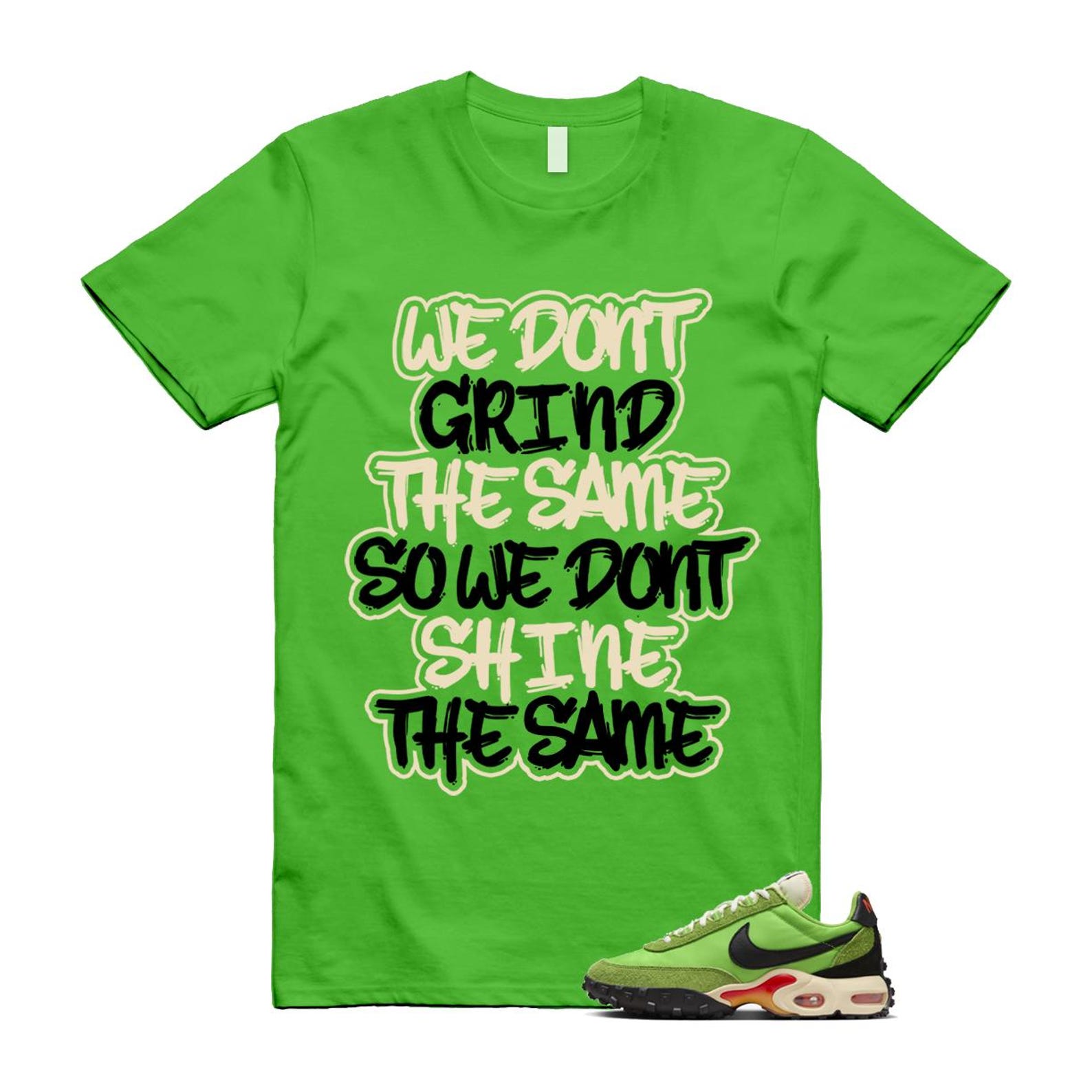 Air Max Waffle Green Racer Action Altitude Black Orange T Shirt Match GRIND FV6946-301 T-Shirt, Sneaker Match Tee