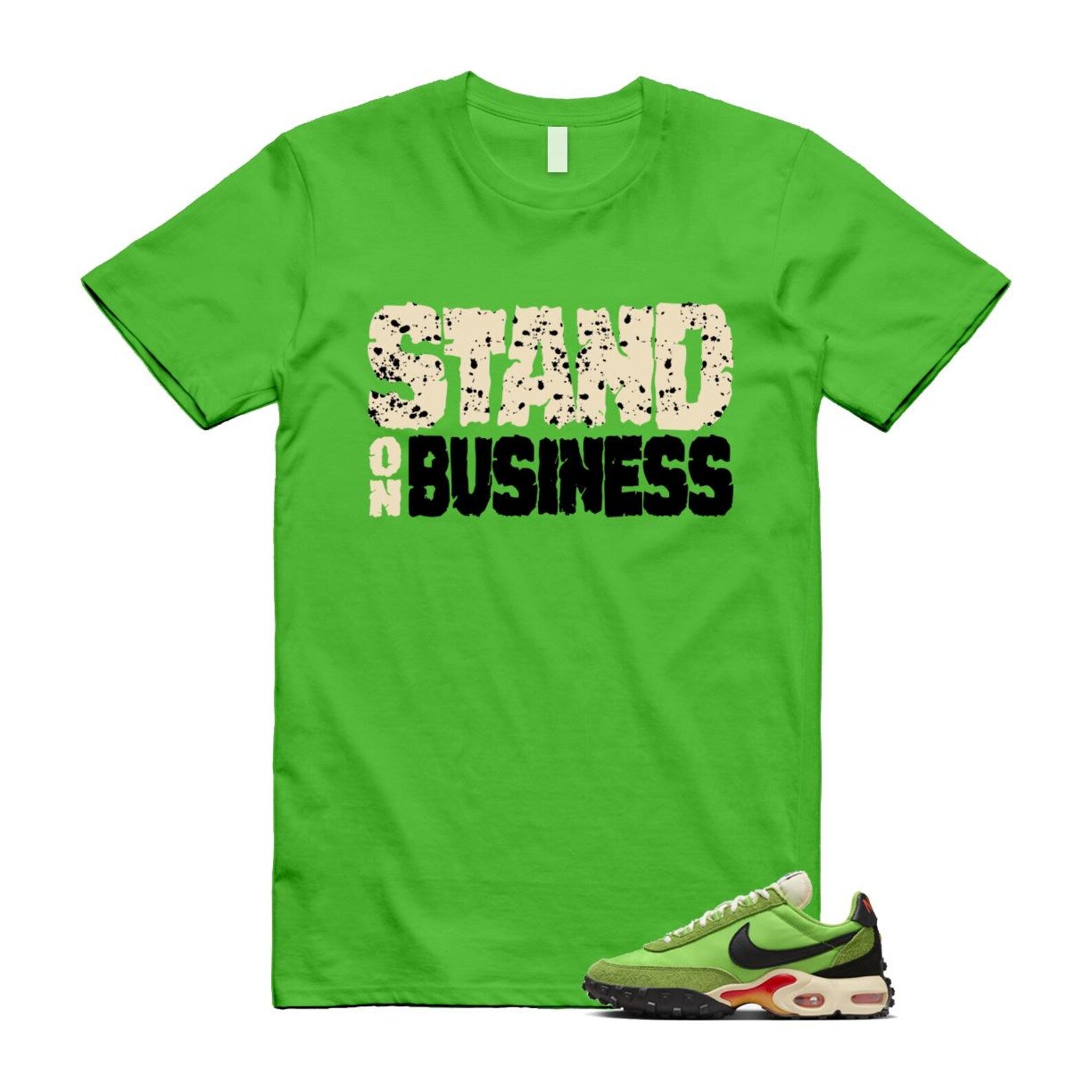 Air Max Waffle Green Racer Action Altitude Black Orange T Shirt Match Standing on business FV6946-301 T-Shirt, Sneaker Match Tee