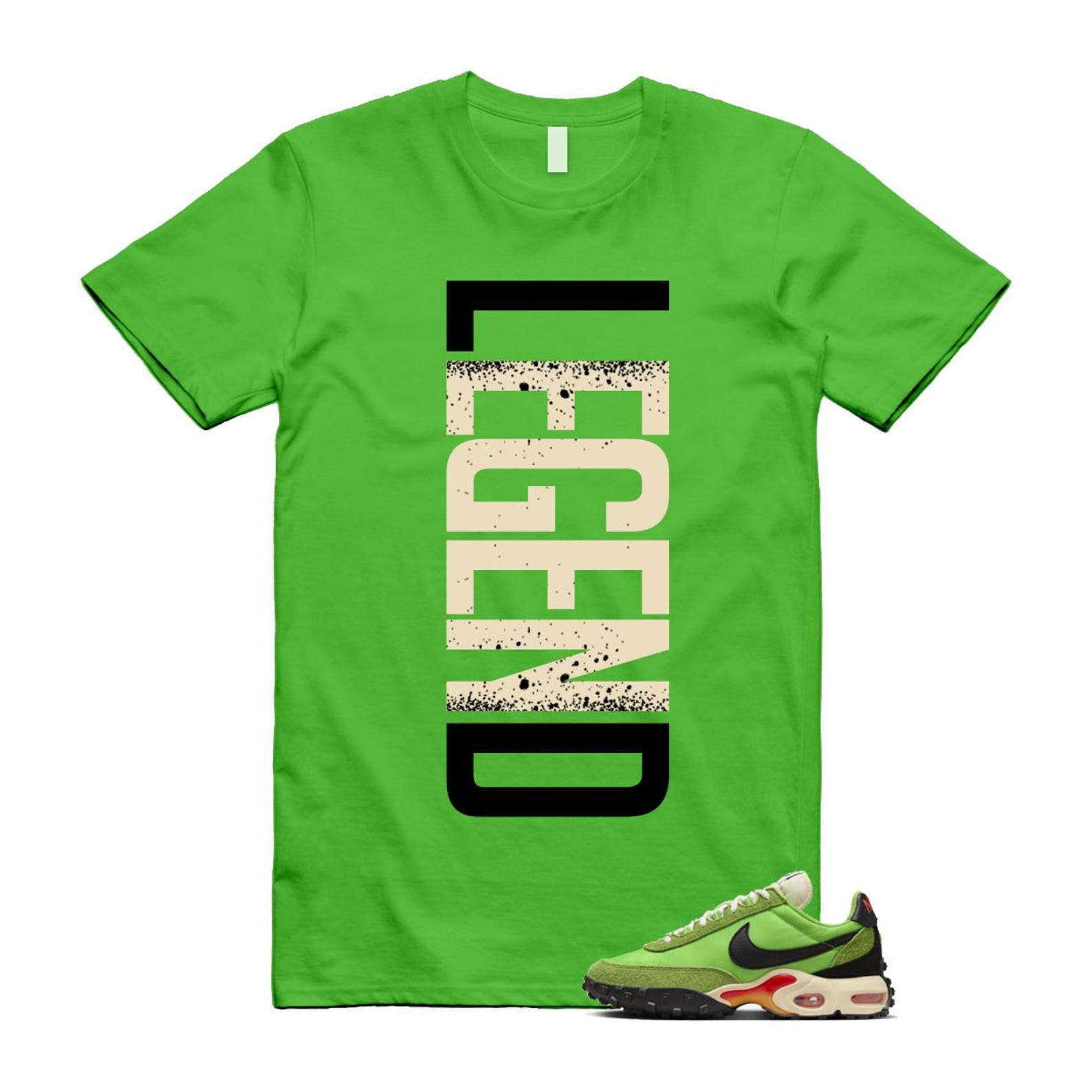 Air Max Waffle Green Racer Action Altitude Black Orange T Shirt Match LEGEND FV6946-301 T-Shirt, Sneaker Match Tee