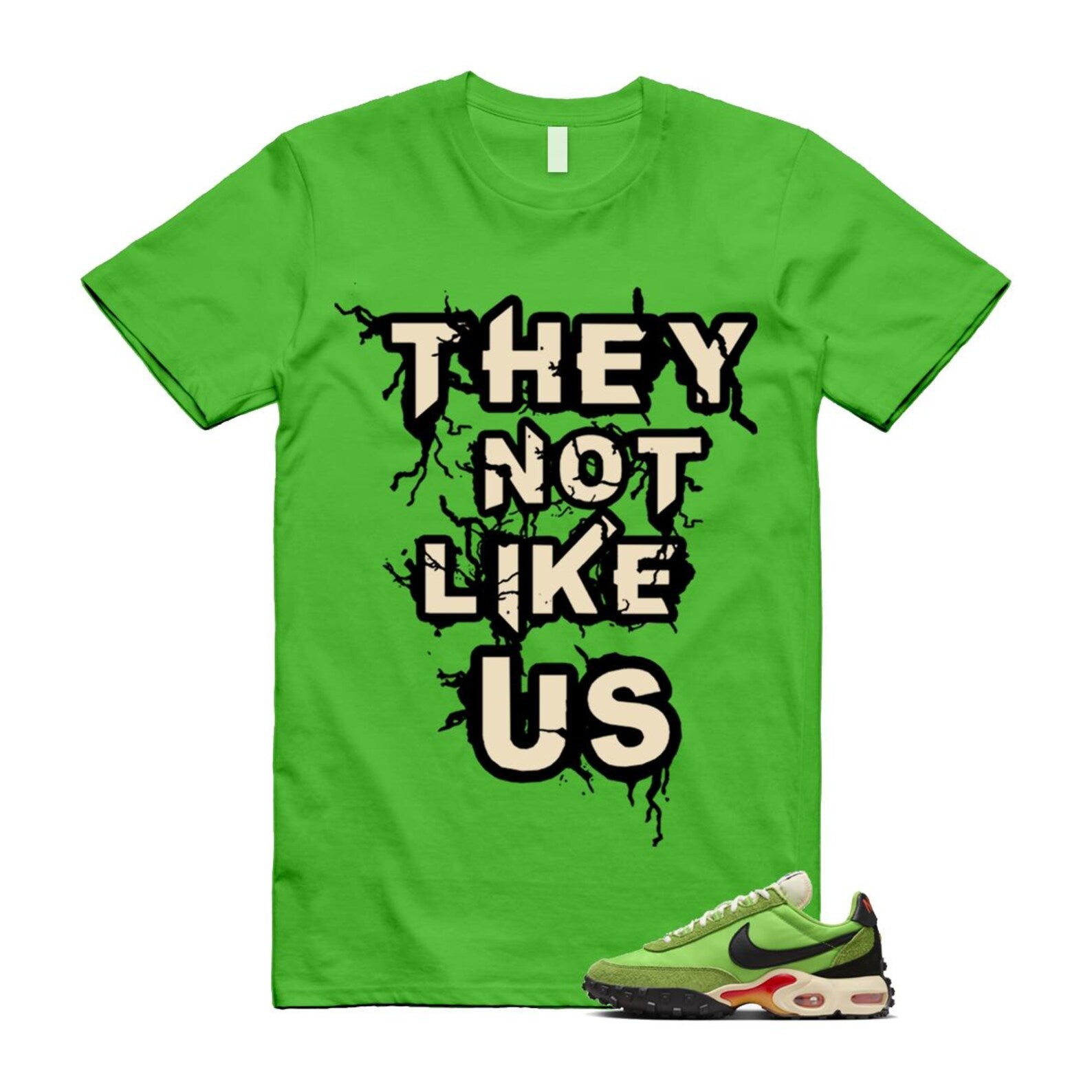 Air Max Waffle Green Racer Action Altitude Black Orange T Shirt Match They Not Like Us FV6946-301 T-Shirt, Sneaker Match Tee