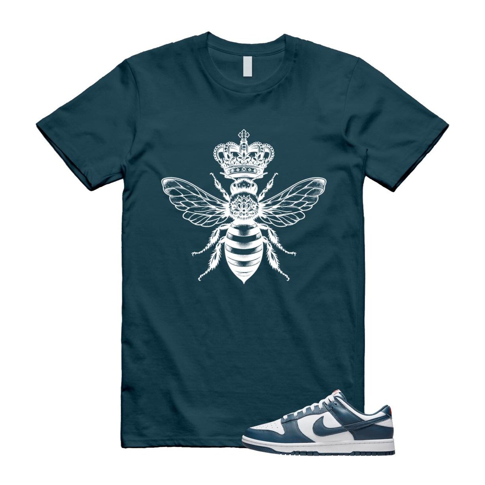 Dunk Valerian Blue White Low T Shirt Match BEE DD1391-400 T-Shirt, Sneaker Match Tee