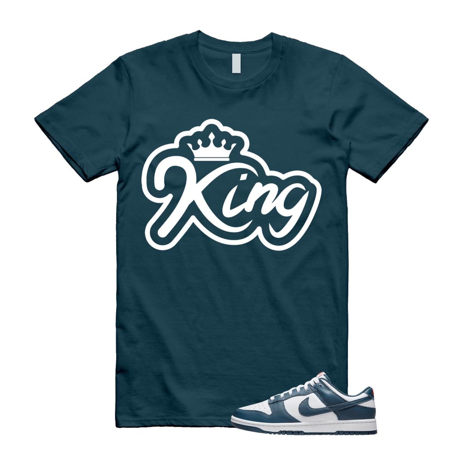 Dunk Valerian Blue White Low T Shirt Match K2 DD1391-400 T-Shirt, Sneaker Match Tee