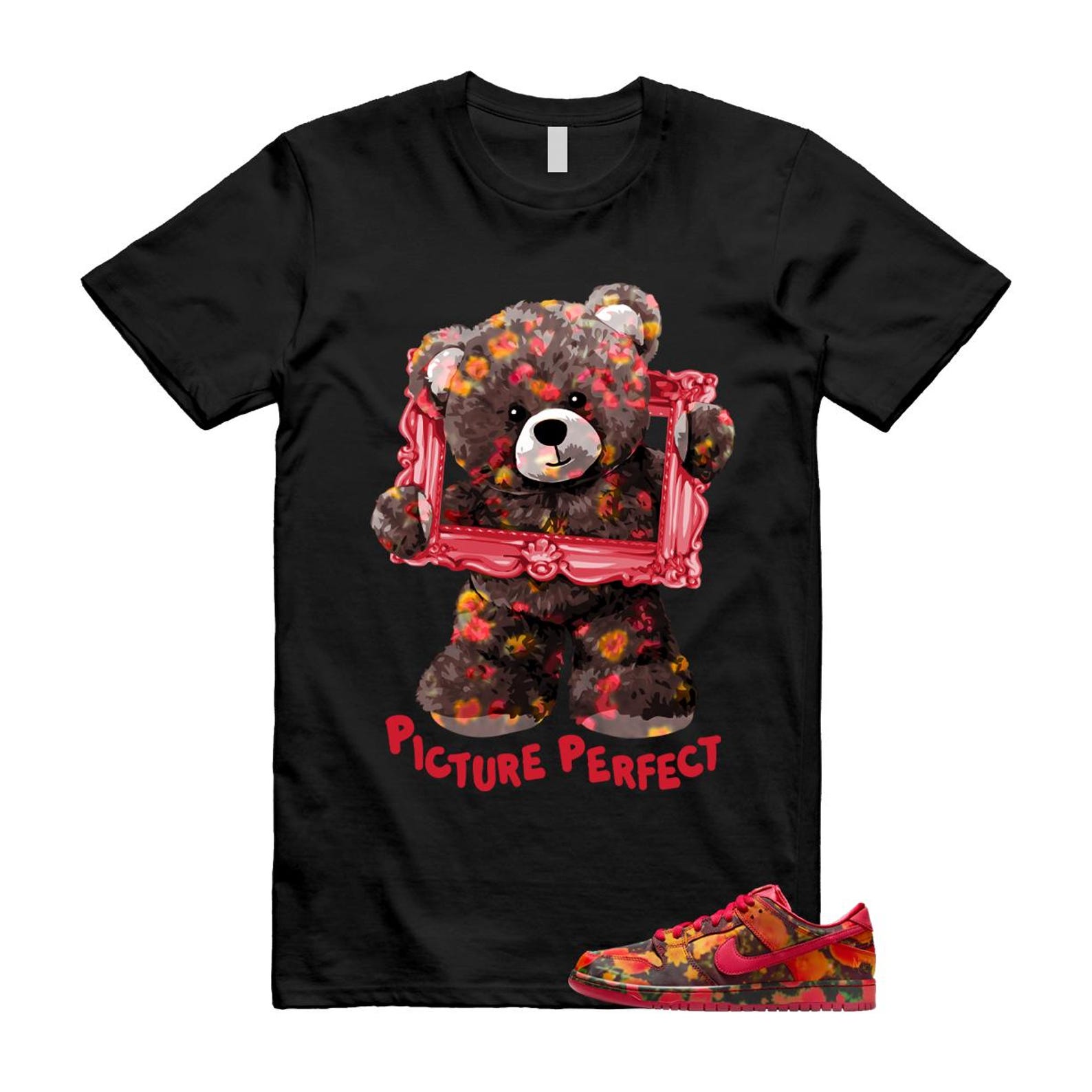 Dunk Oz Poppy Field Varsity Red University Gold T Shirt Match Picture Perfect FZ1291-600 T-Shirt, Sneaker Match Tee