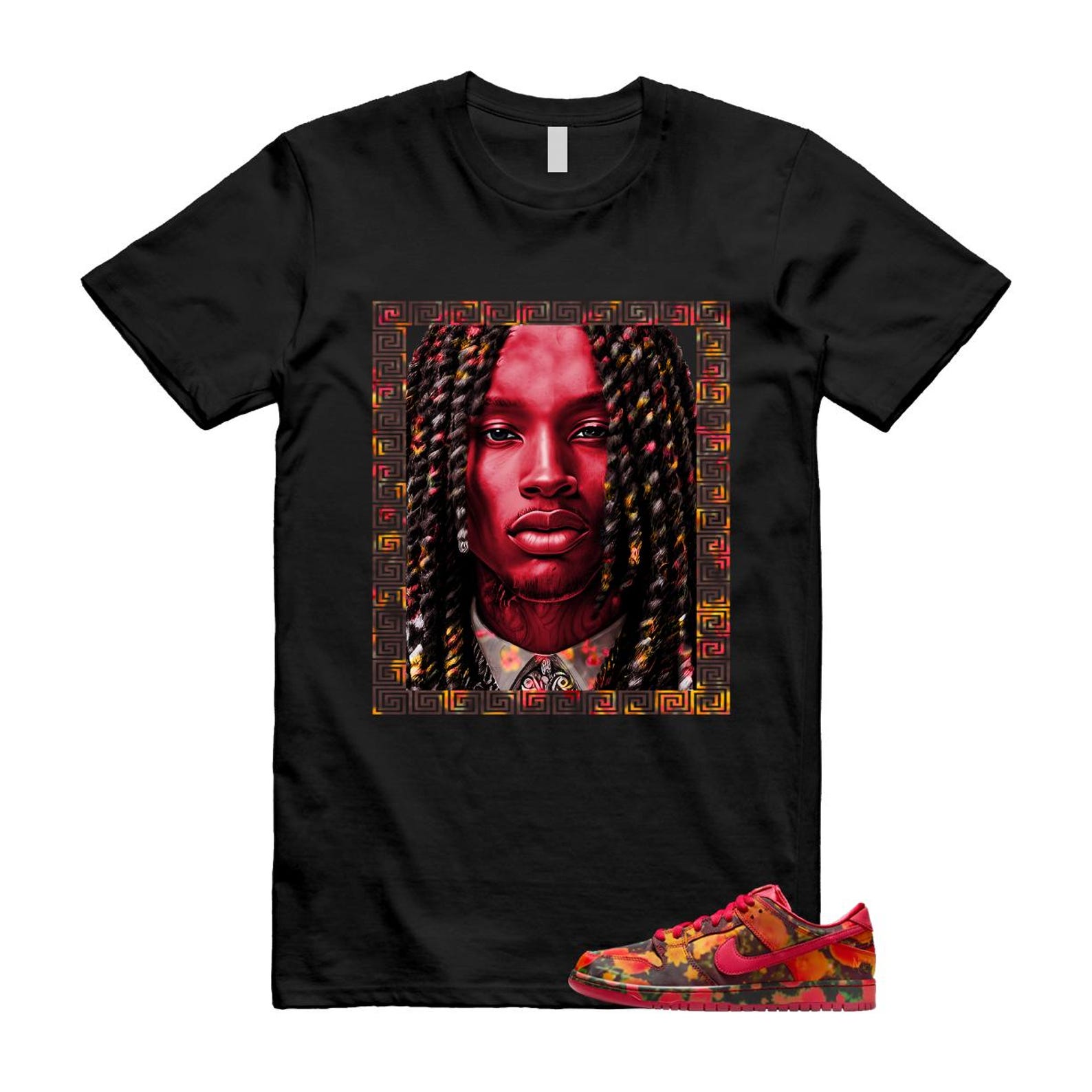 Dunk Oz Poppy Field Varsity Red University Gold T Shirt Match VON FZ1291-600 T-Shirt, Sneaker Match Tee