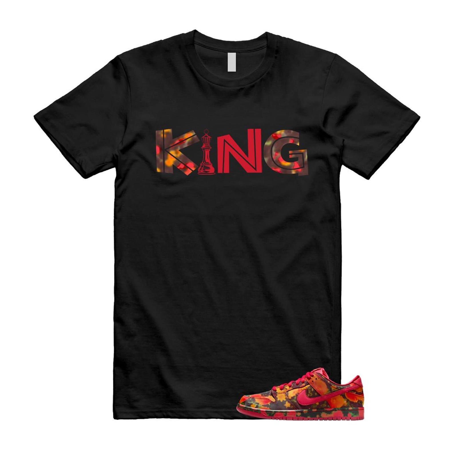 Dunk Oz Poppy Field Varsity Red University Gold T Shirt Match KING FZ1291-600 T-Shirt, Sneaker Match Tee