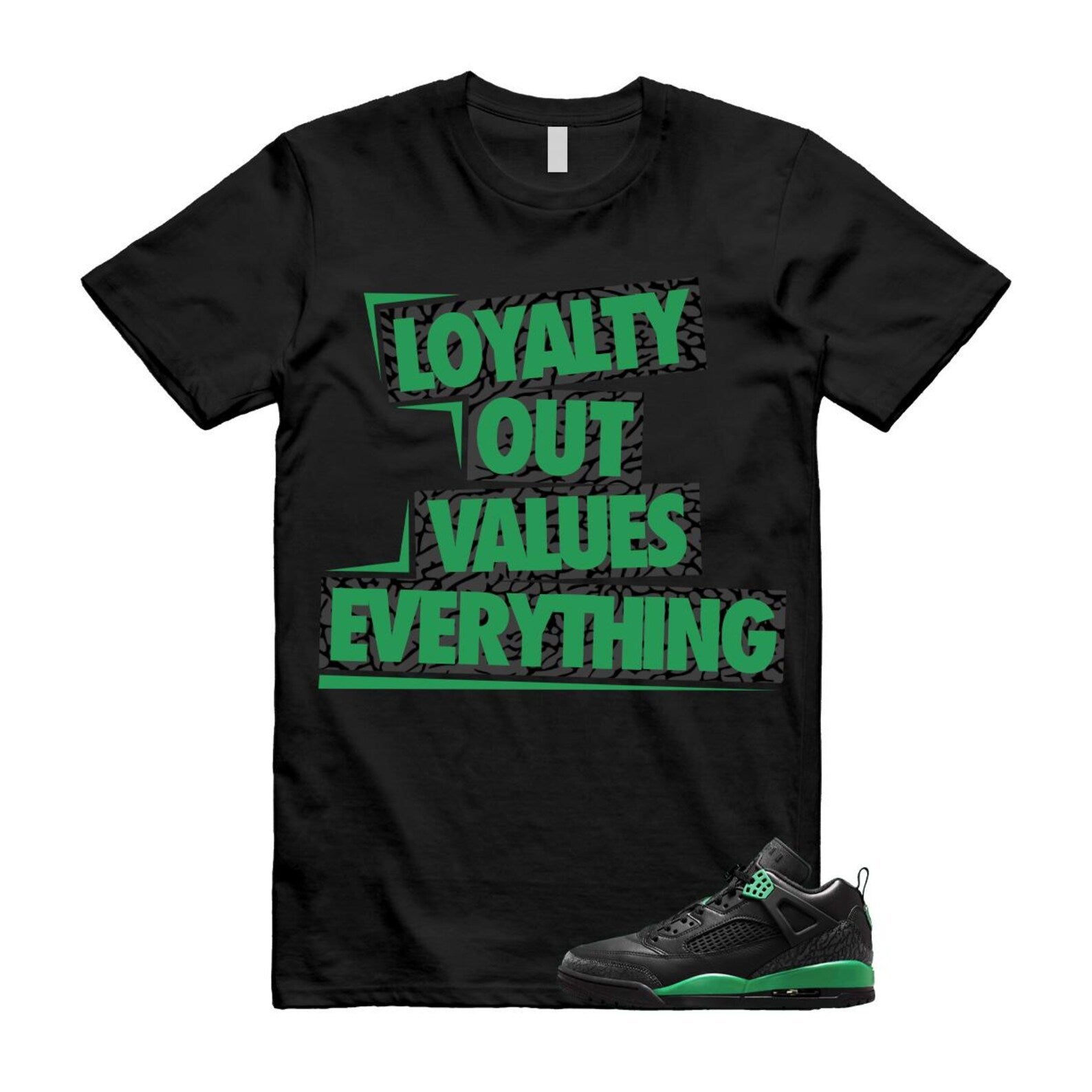 Spizike Pine Green Black Anthracite T Shirt Match LOVE, FQ1759-003 T-Shirt, Sneaker Match Tee