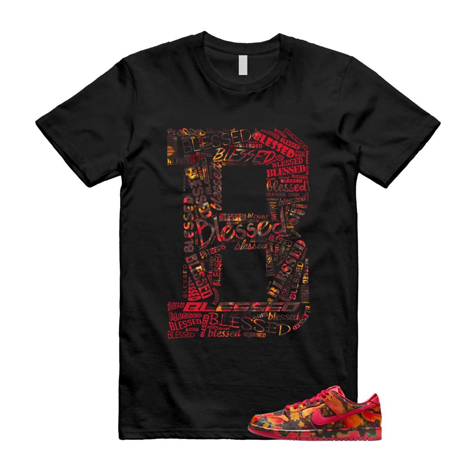 Dunk Oz Poppy Field Varsity Red University Gold T Shirt Match B FZ1291-600 T-Shirt, Sneaker Match Tee