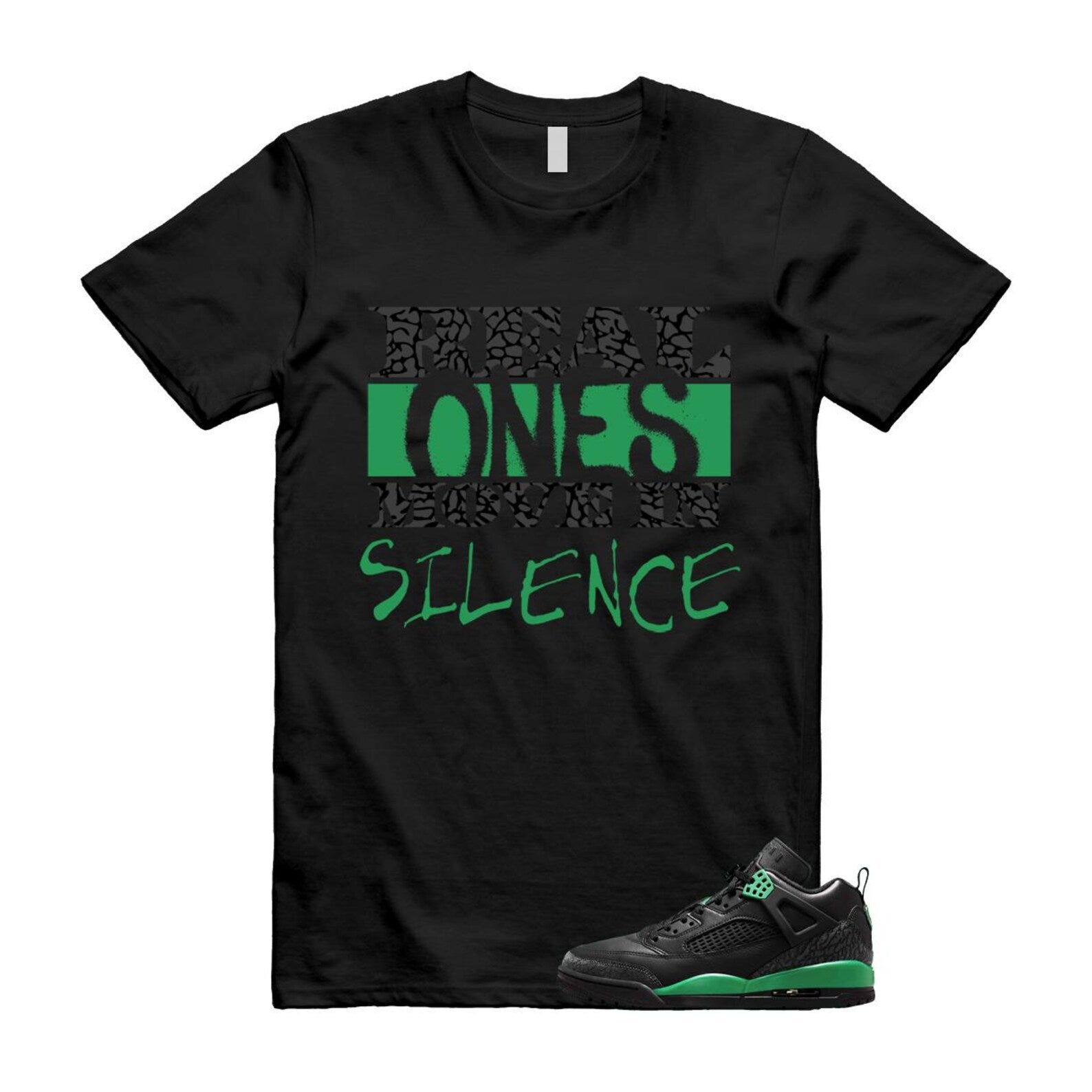 Spizike Pine Green Black Anthracite T Shirt Match REAL, FQ1759-003 T-Shirt, Sneaker Match Tee