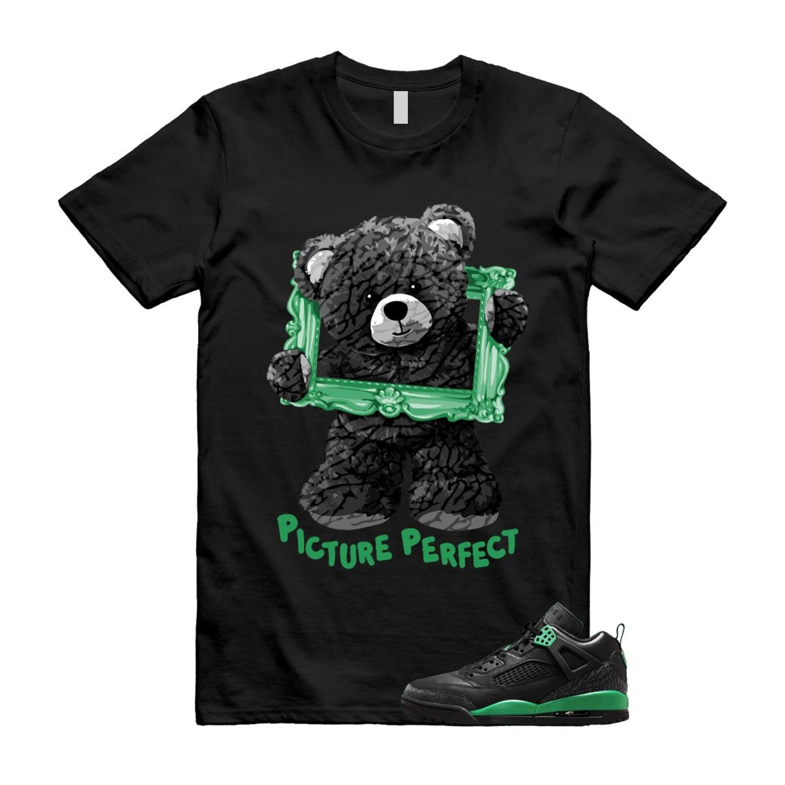 Spizike Pine Green Black Anthracite T Shirt Match PIC, FQ1759-003 T-Shirt, Sneaker Match Tee