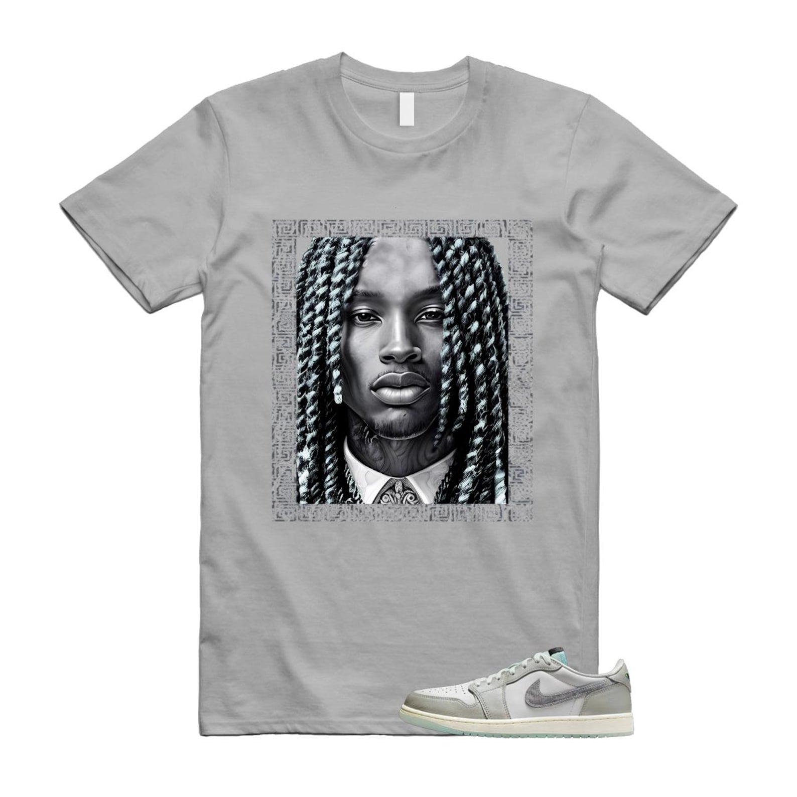 1 Year of the Snake Summit White Photon Dust Barely Green T Shirt Match VON HF3144-100 T-Shirt, Sneaker Match Tee