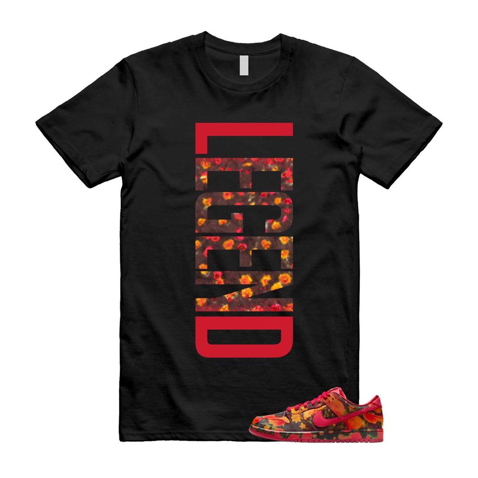 Dunk Oz Poppy Field Varsity Red University Gold T Shirt Match LEGEND FZ1291-600 T-Shirt, Sneaker Match Tee