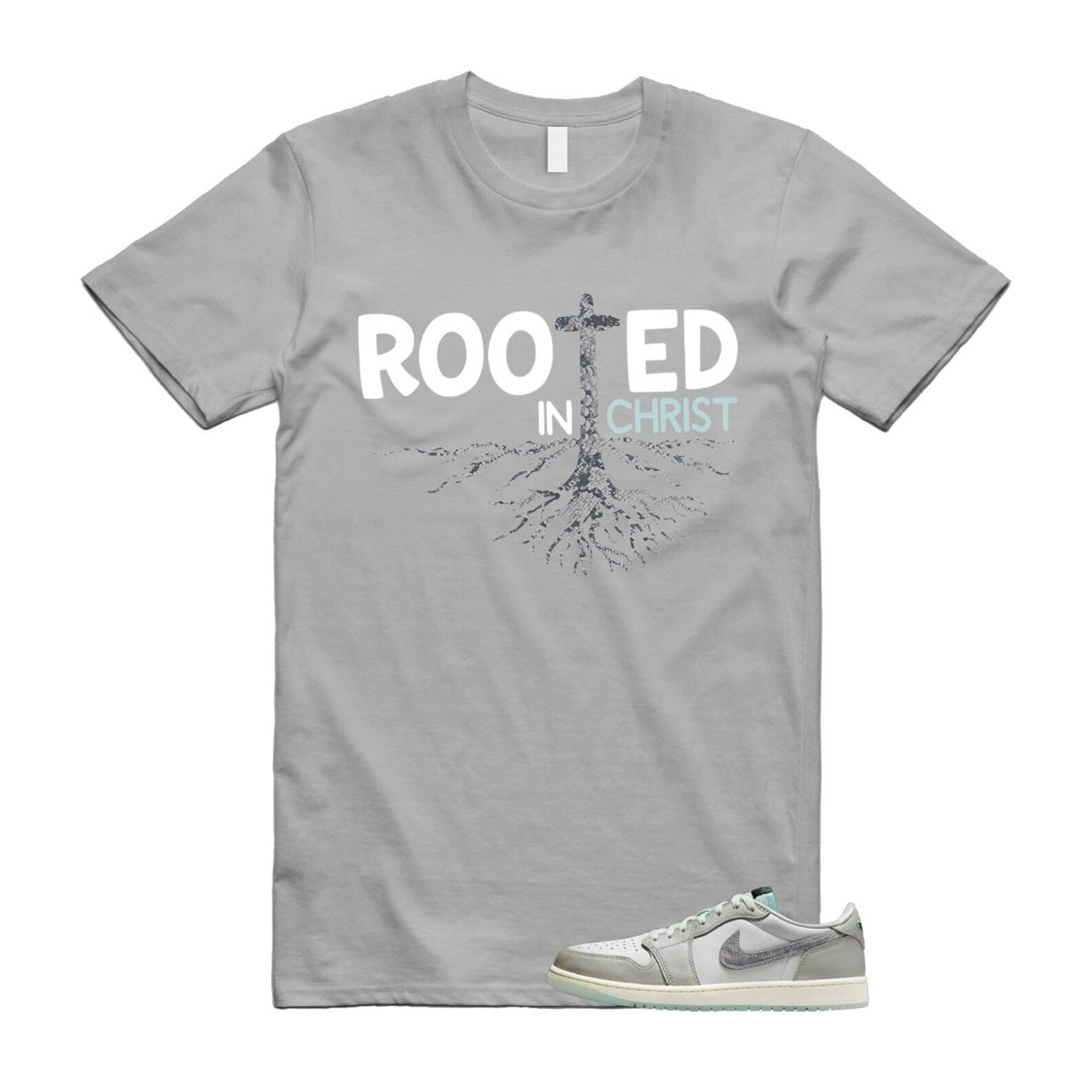 1 Year of the Snake Summit White Photon Dust Barely Green T Shirt Match ROOTED In Christ HF3144-100 T-Shirt, Sneaker Match Tee