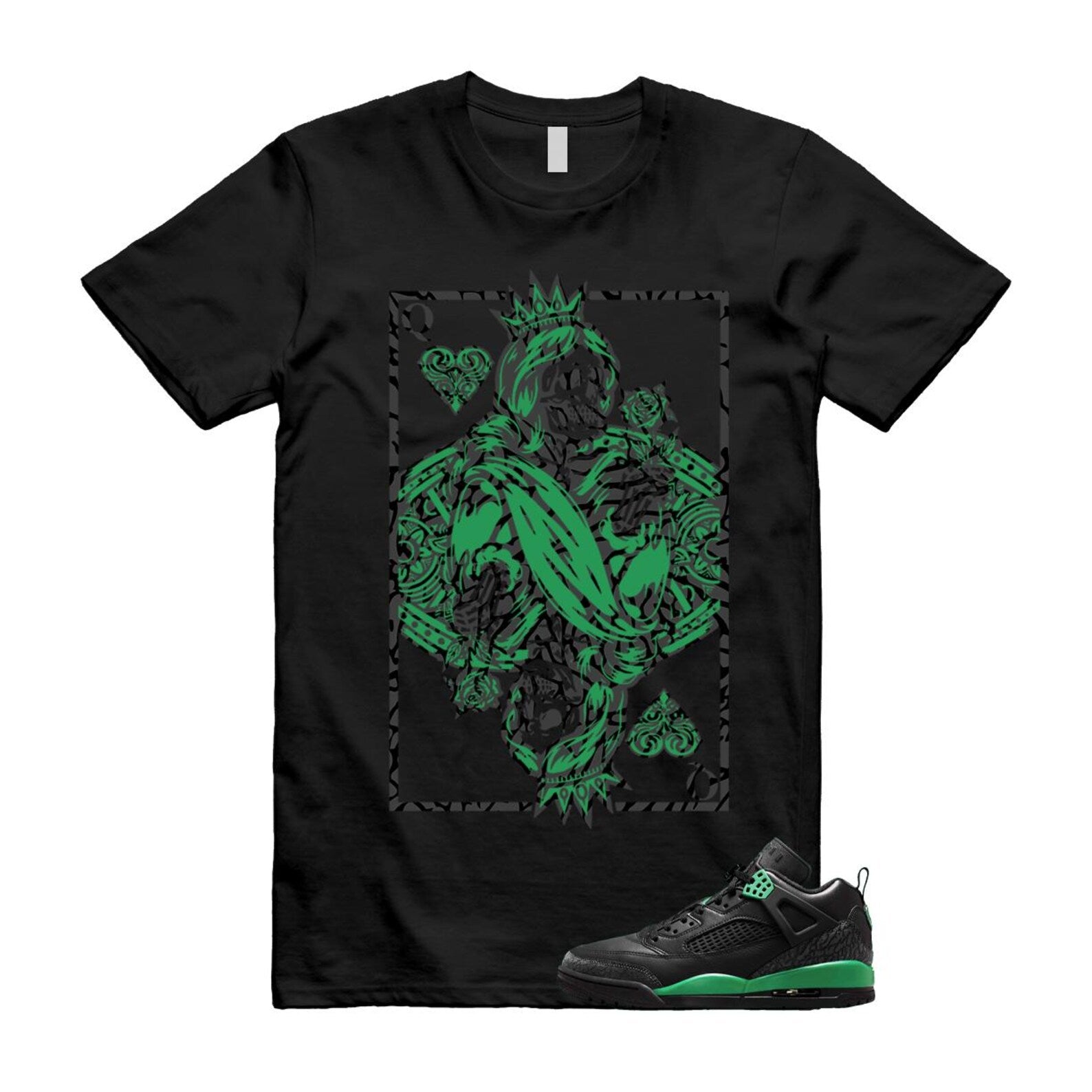 Spizike Pine Green Black Anthracite T Shirt Match QC, FQ1759-003 T-Shirt, Sneaker Match Tee