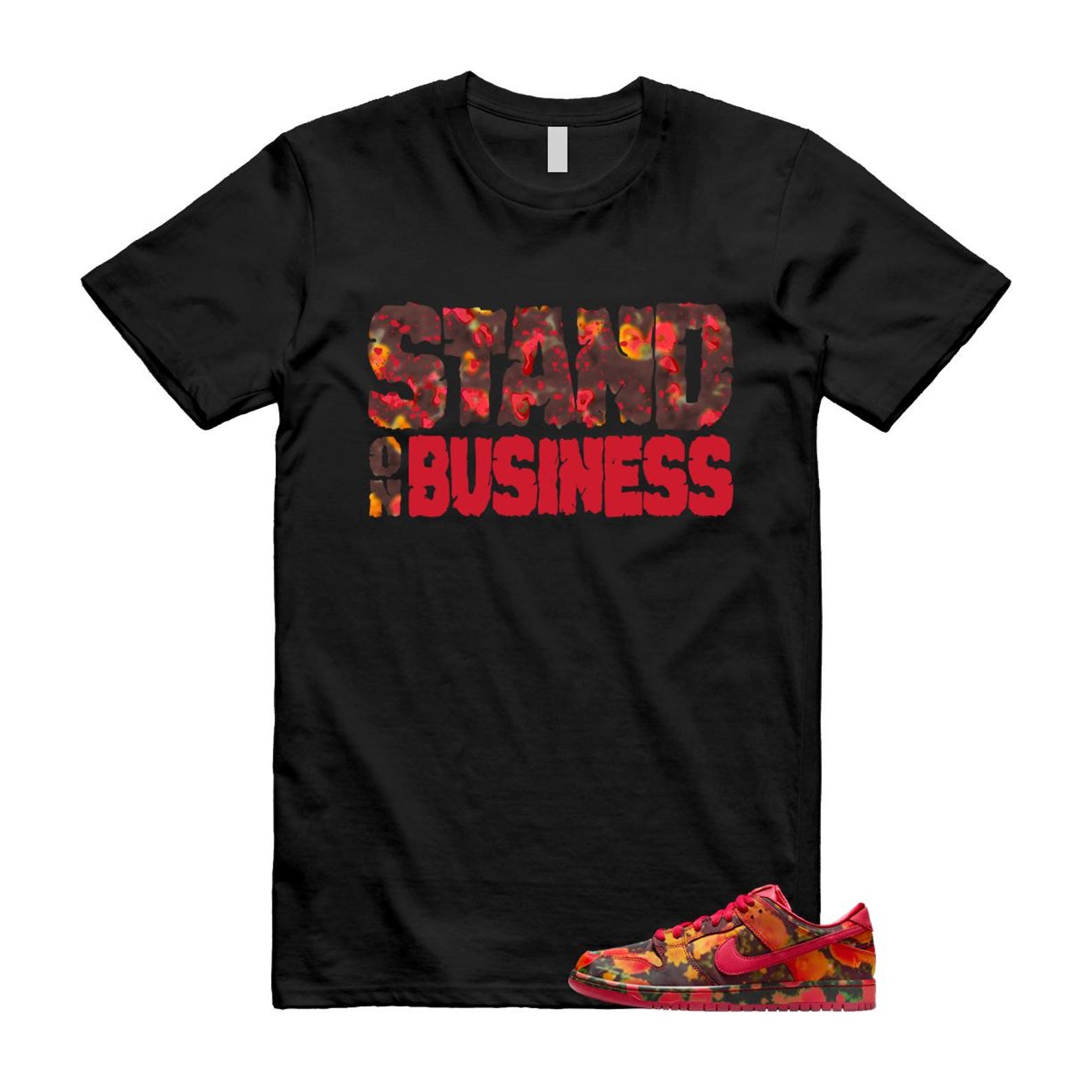 Dunk Oz Poppy Field Varsity Red University Gold T Shirt Match Stand On Business FZ1291-600 T-Shirt, Sneaker Match Tee