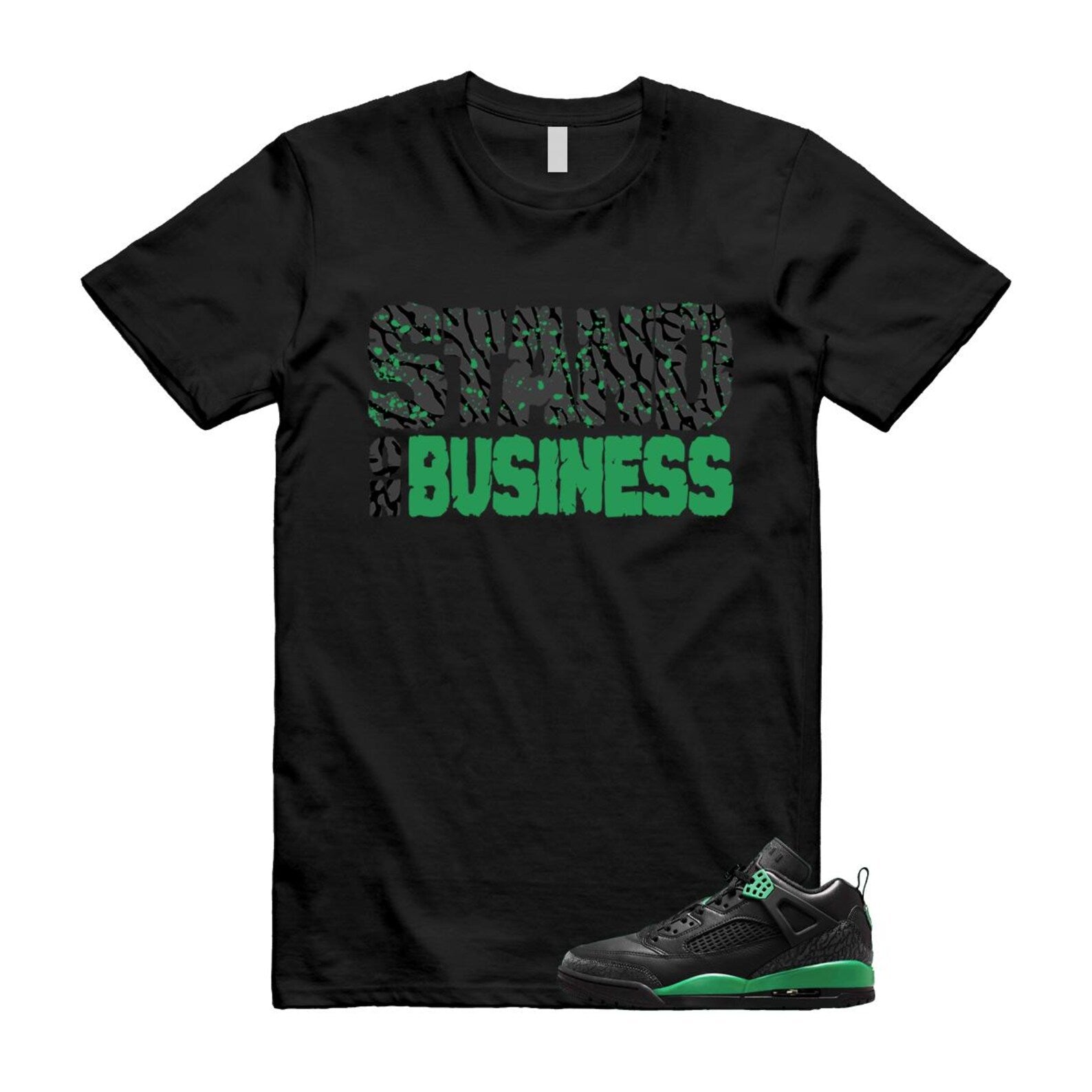 Spizike Pine Green Black Anthracite T Shirt Match SOB, FQ1759-003 T-Shirt, Sneaker Match Tee
